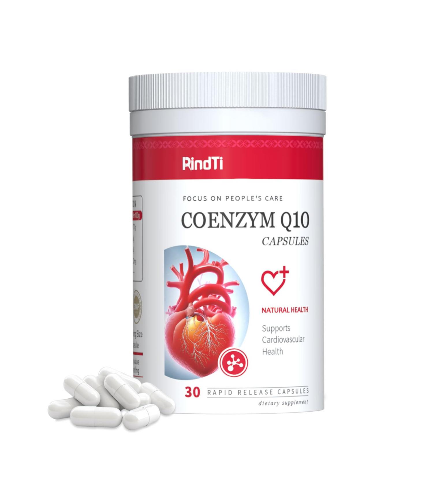 RindTi Coq10 150mg Heart Health Supplements with Vitamin E Energy Production Powerful Antioxidant 30 Capsules - Buy Online on GoSupps.com