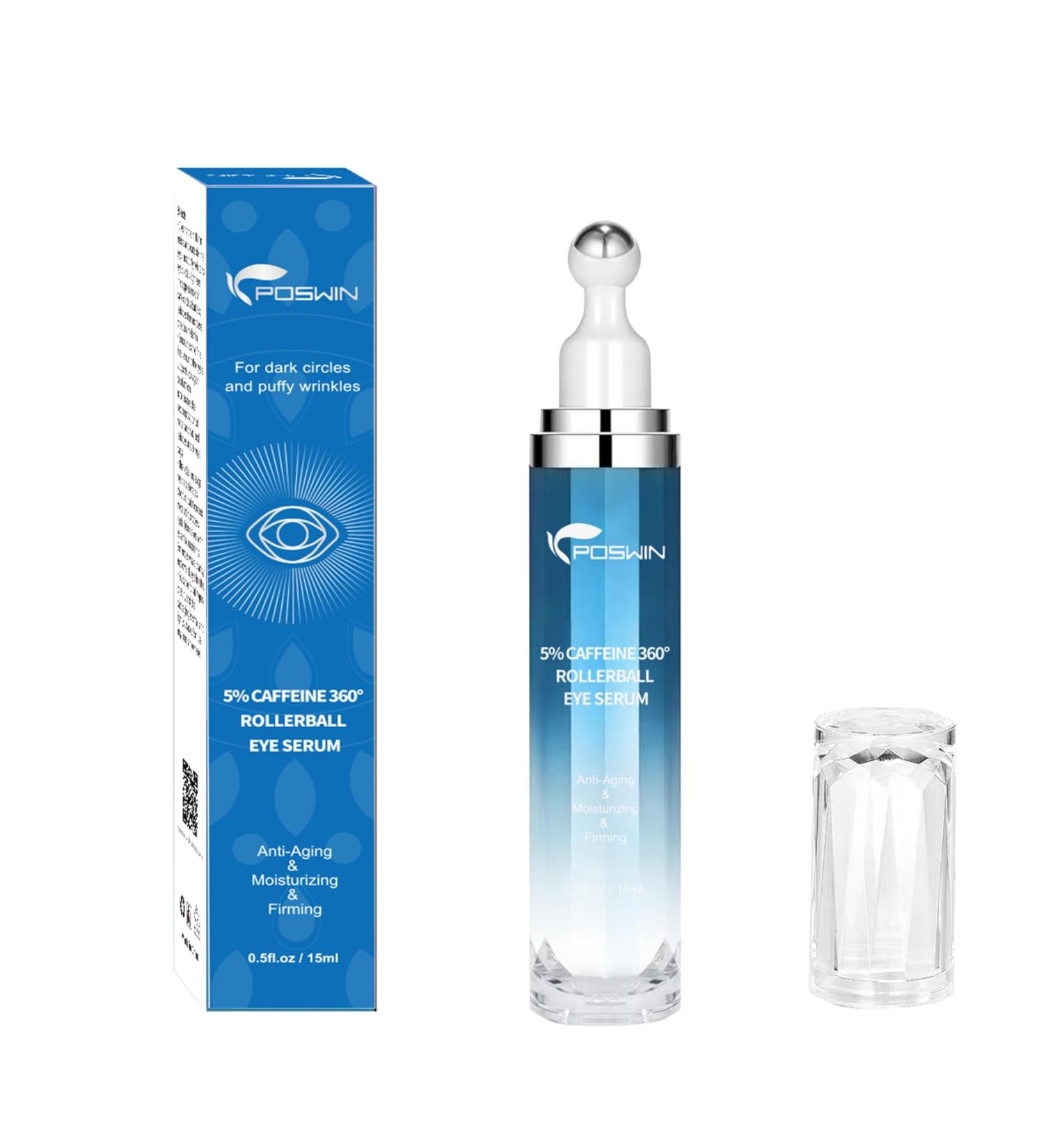 Dark Circle Serum - Caffeine Eye Cream for Puffiness & Fine Lines 360 Cooling Roller Ball Massage for Morning Depuffing 0.5 fl oz - Night Repair Treatment 0.5 Fl Oz (Pack of 1) - Buy Online on GoSupps.com