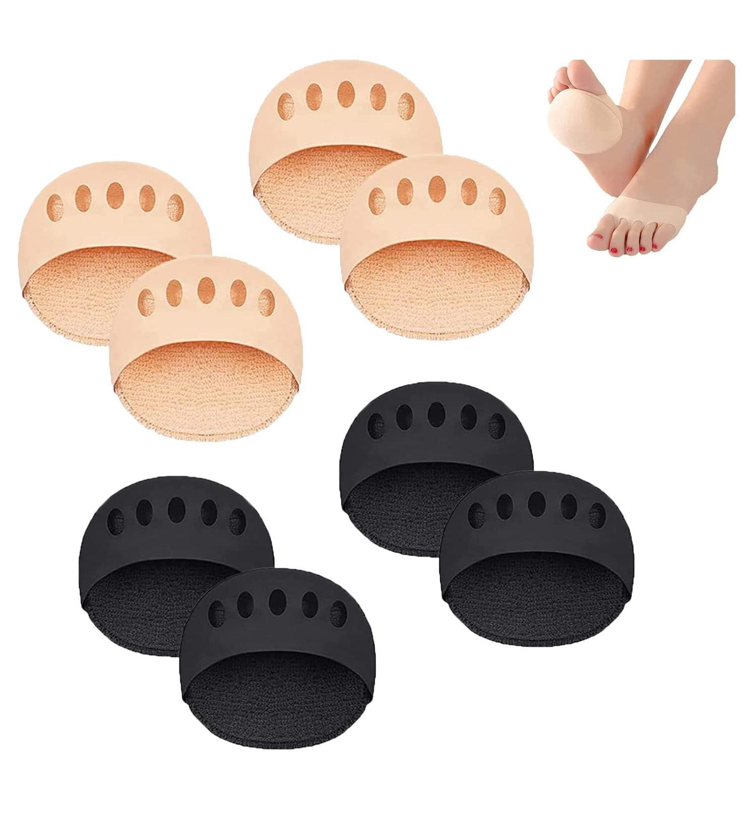 2023 New Cushioned Ice Silk High Heel Insoles - 4 Pairs | Women's Five Toe Metatarsal Socks Pads for Comfort & Support - Buy Online on GoSupps.com
