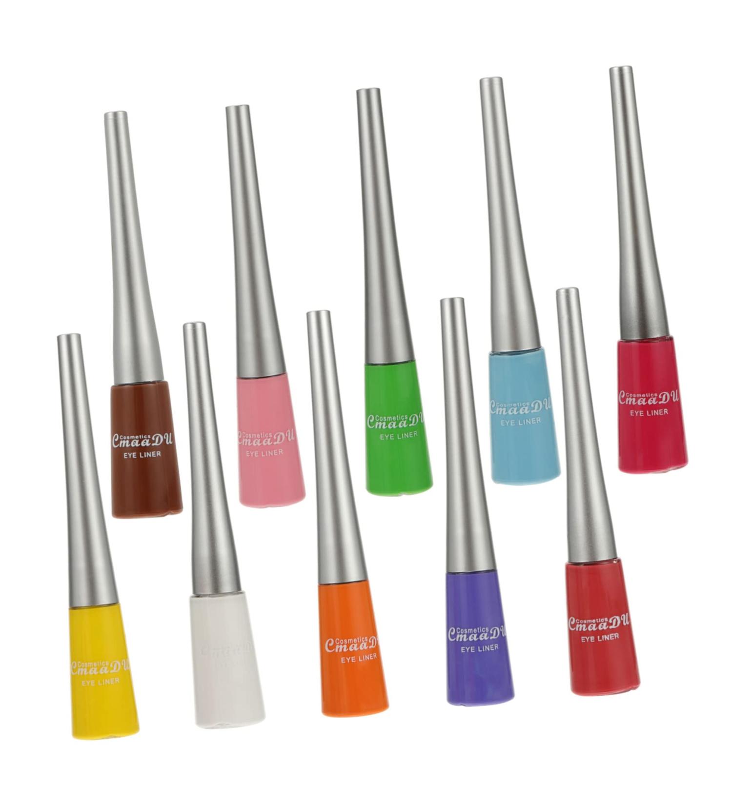Healeved 10pcs Colored Liquid Eyeliner Waterproof Eyeliner Colorful Liquid Eyeliner Makeup Supplies Plastic - Buy Online on GoSupps.com