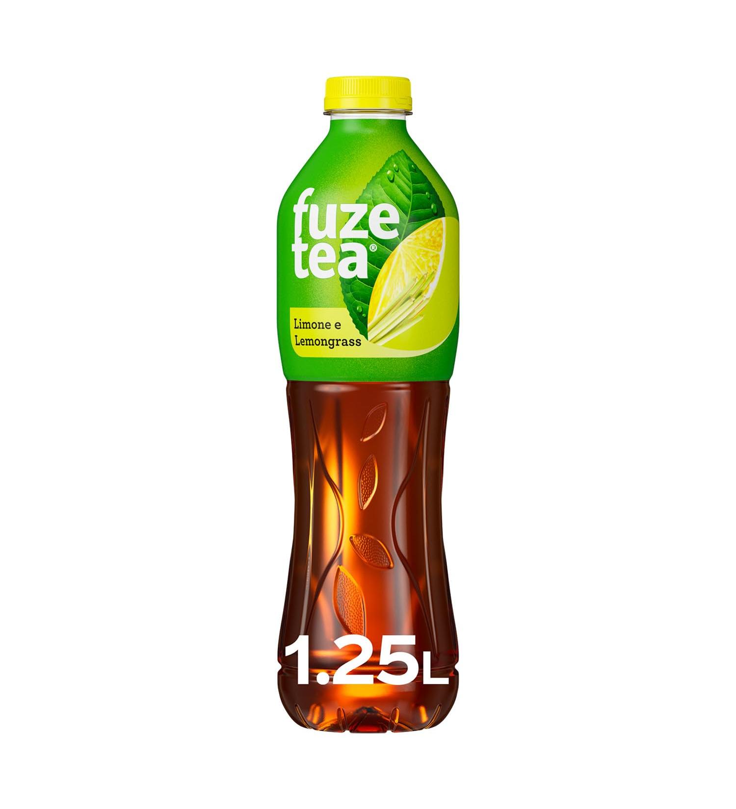 Fuze Th au citron et la citronnelle 1 bouteille de th froid au citron de 1 25 l avec note de citronnelle dans une bouteille en PET 100 % recyclable boisson non alcoolis e - Buy Online on GoSupps.com
