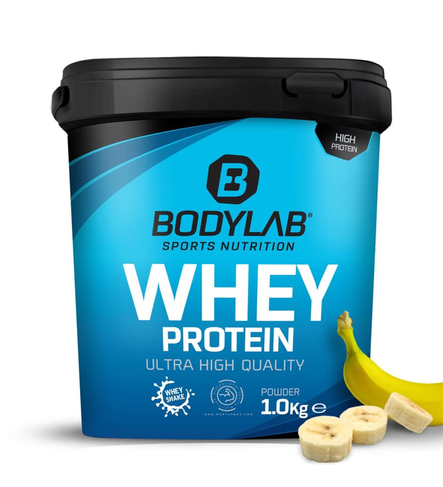 Bodylab24 Whey Protein Pulver Banane 1kg - Hochwertiges EiweiÃ f r Muskelaufbau & Regeneration | Versand weltweit - Buy Online on GoSupps.com