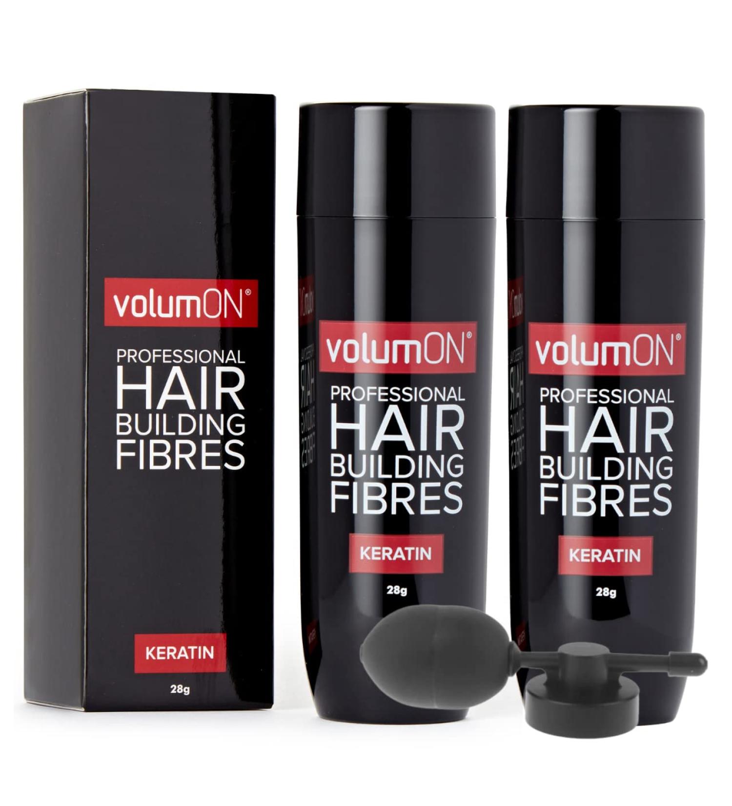 Lot de 2 fibres capillaires la k ratine pour cheveux clairsem s Dissimule instantan ment les zones effil es pour des cheveux plus pais Pour homme et femme 28 g x 2 + applicateur (blond - Buy Online on GoSupps.com