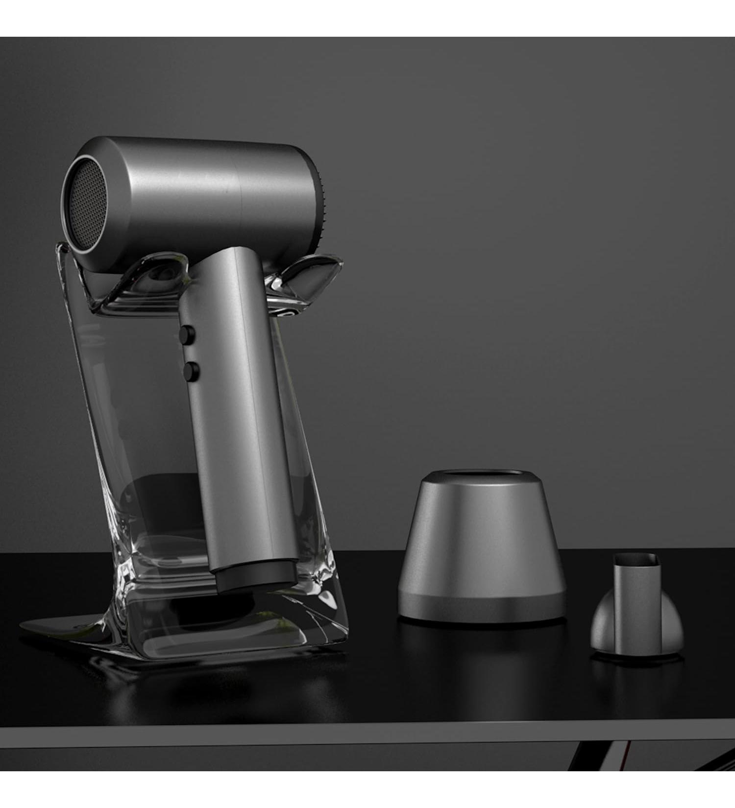 Cordless Hair Dryer Travel Hair Dryers with Charging Base and Nozzle 5000mAh Free Standing Hot/Cold Air Hairdryer 6 Levels Wind Speed Adjustment for School/Outdoor Gray Grey - Buy Online on GoSupps.com