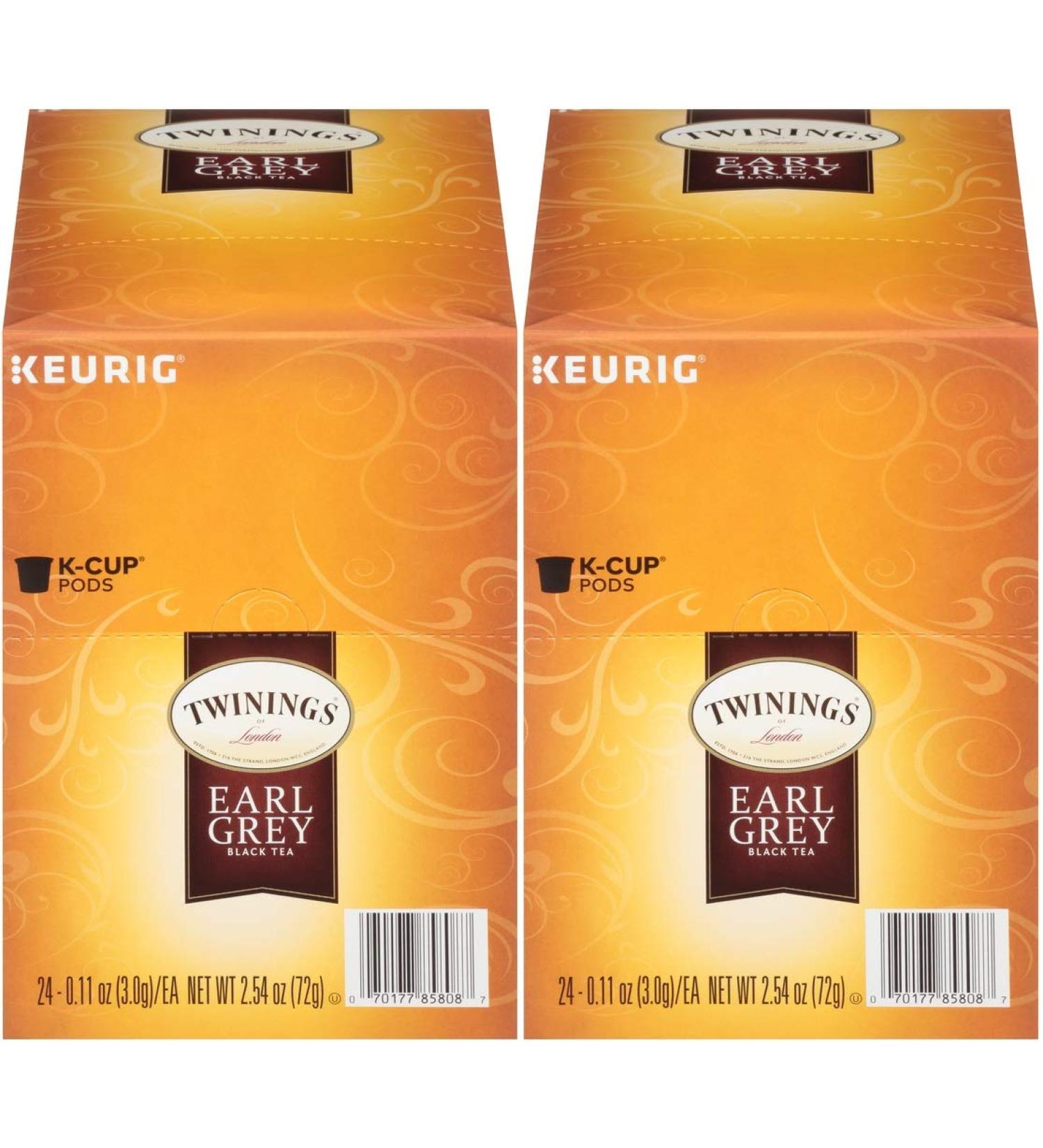 Twinings Earl Grey Tea Keurig K-Cup Pods - 48 Count (Pack of 2) - Buy Online on GoSupps.com