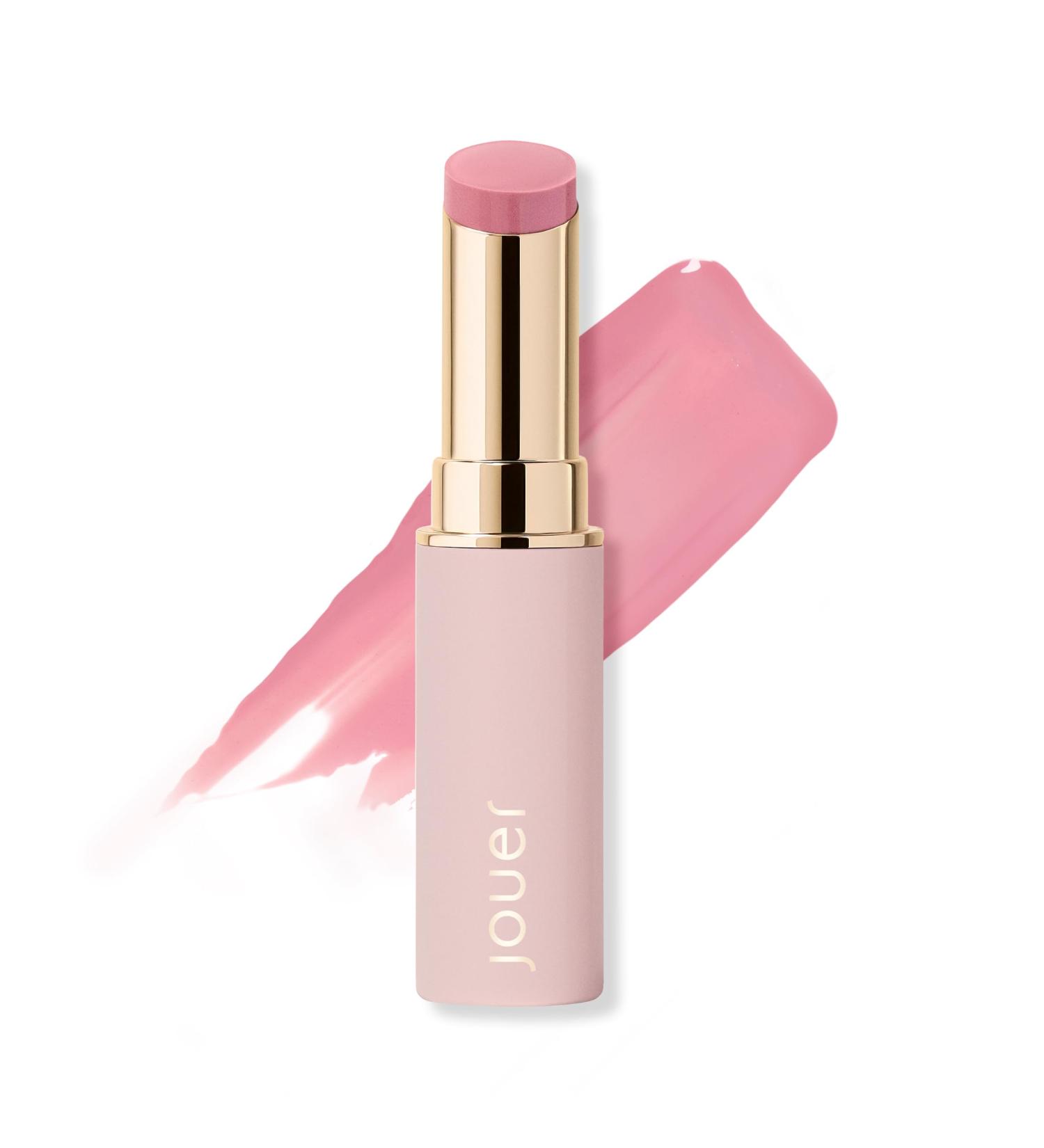 Jouer Essential Lip Enhancer Shine Balm - Enhancing Tinted Lip Balm - Moisturize, Plump, & Nourishing Lip Care - Jojoba Seed Oil and Maxi Lip Formula for Moisturizing and Fullness, Monarch Monarch - Tinted Cool Soft Pink - Buy Online on GoSupps.com