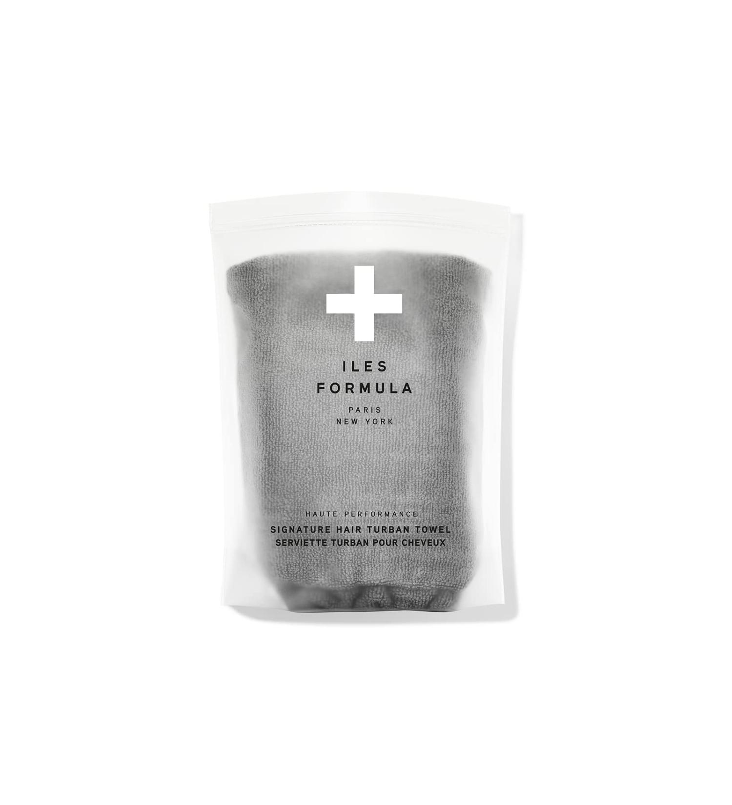 Iles Formula Hair Turban Towel - Fast Absorbing Microfiber | Reduces Static, Frizz & Breakage - Grey - Buy Online on GoSupps.com
