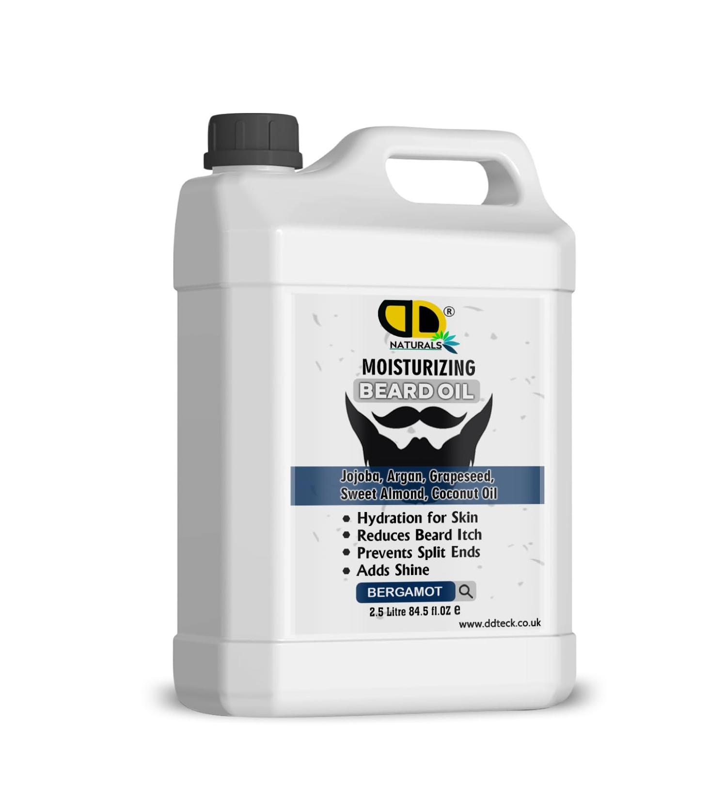 DD teck Beard Oil for Men with Bergamot Scent - Promotes Beard Growth Conditions & Nourishes Moisturizes Skin Repairs Dry Beard - Beard Grooming & Styling