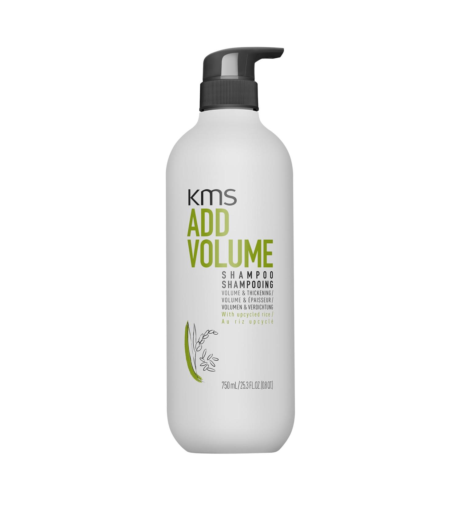  KMS KMS Addolume Shampoo for fine to medium hair lacking volume or appearing thin more volume stronger hair vegan formula with upcycled rice silicone-free 750 ml - Buy Online on GoSupps.com