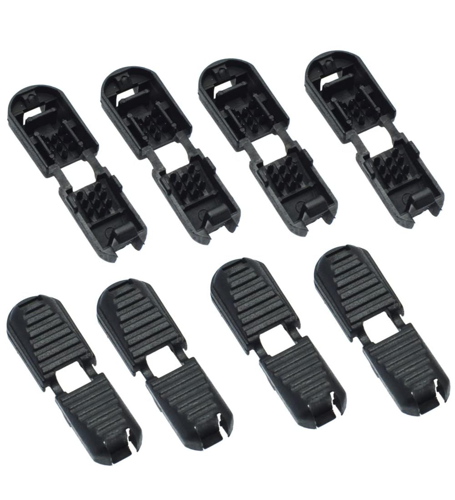 20 Pack Plastic Spring Toggle Cord Locks - Black Oval Fasteners for Single Hole Sliders - Buy Online on GoSupps.com