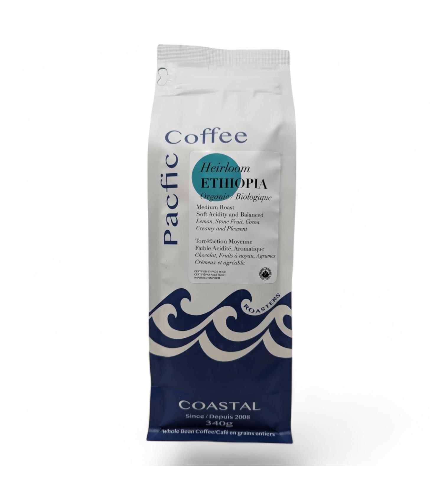 Pacific Coffee Roasters Heirloom Ethiopia Organic Coffee 340g Fair Trade Ethiopian Sidamo 340 g (Pack of 1) - Buy Online on GoSupps.com