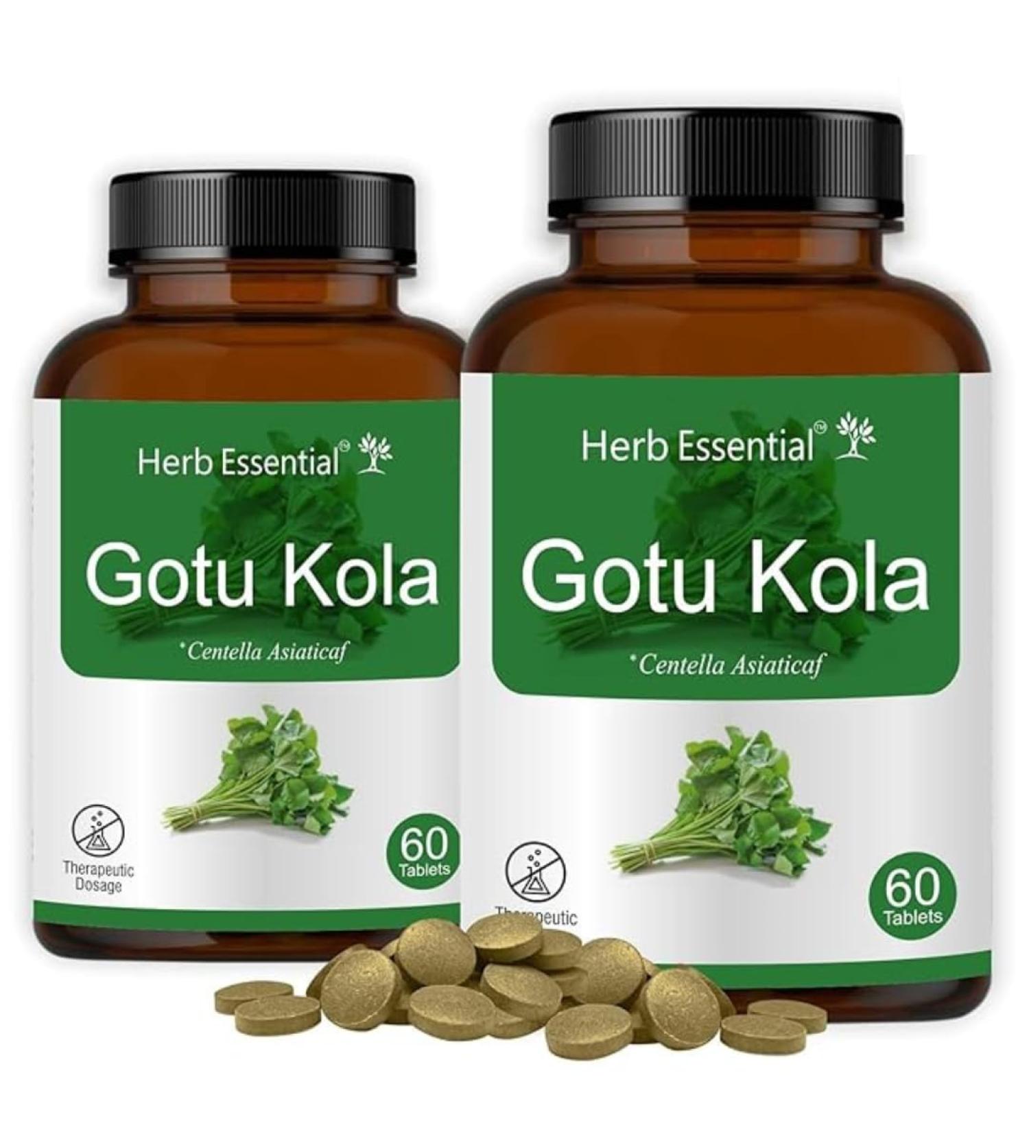 Pack of 2 Gotukola - 120 Tablets (60 X 2 Pack) Gotu Kola