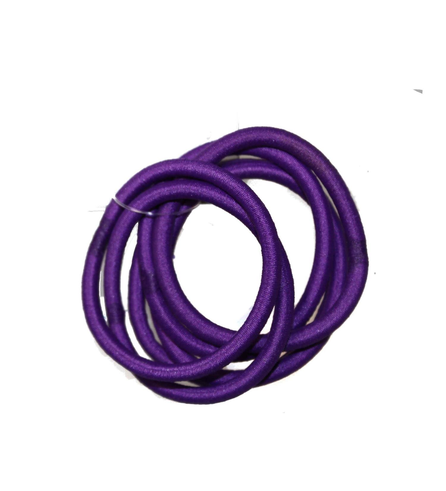 Glitz4Girlz Elastic Hair Bands Purple Pack of 6