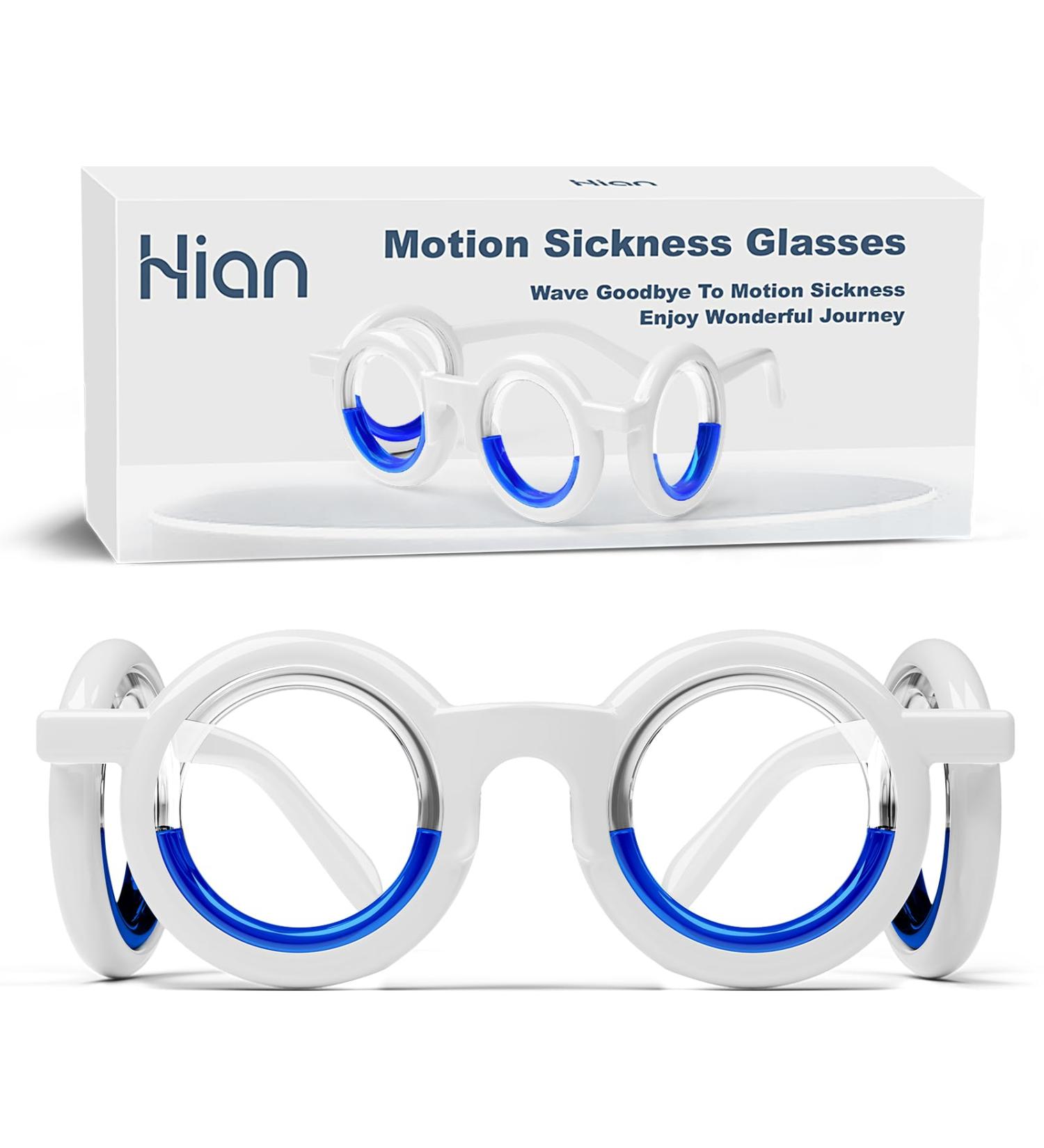 Hion Anti-Motion Sickness Smart Glasses Ultra-Light Portable Nausea Relief for Travel Sports & Gaming - Buy Online on GoSupps.com
