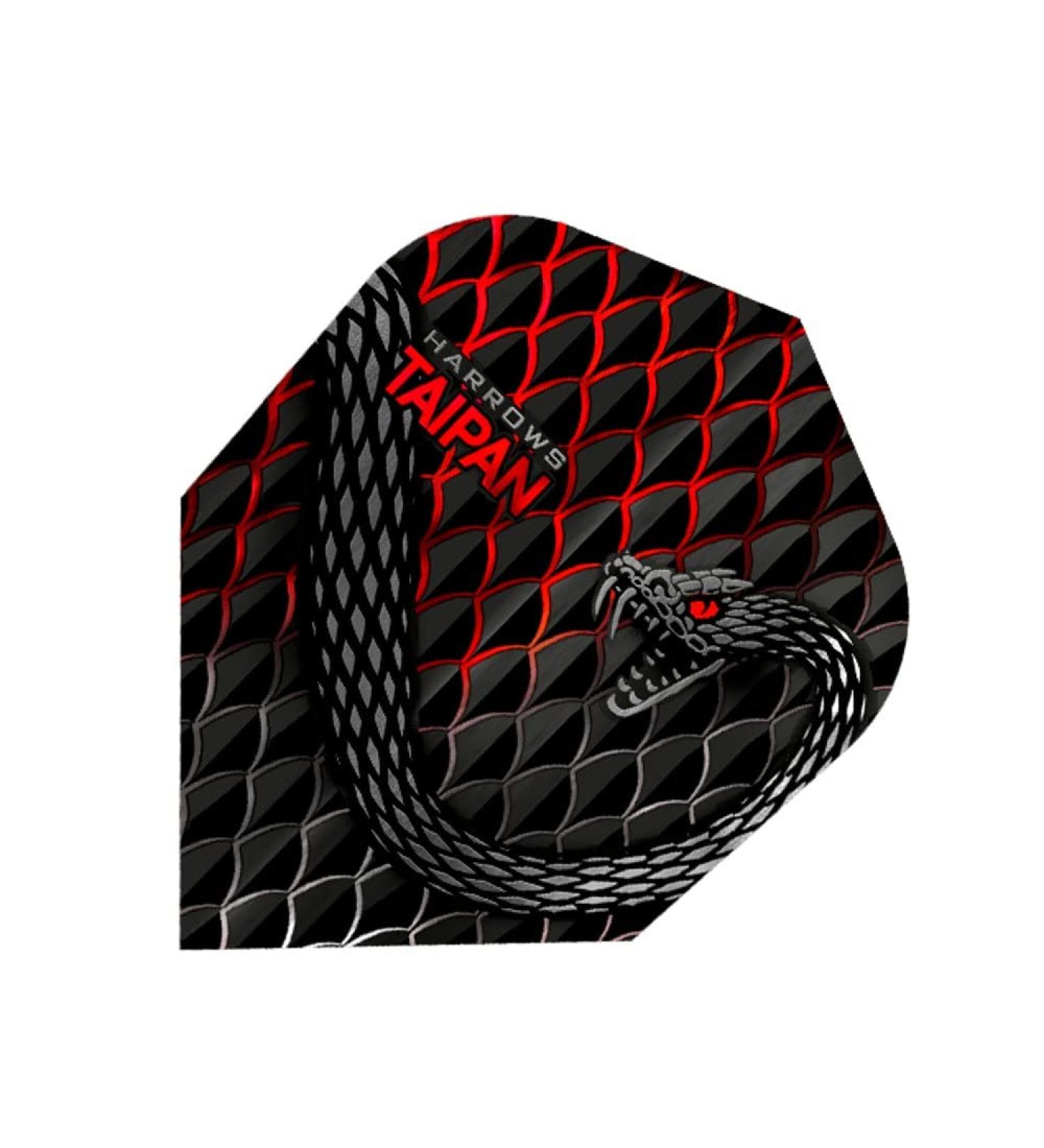 Harrows Taipan 100 Micron Dart Flights - Standard No. 6 - Red - Multiple Set Sizes & Colours - Buy Online on GoSupps.com