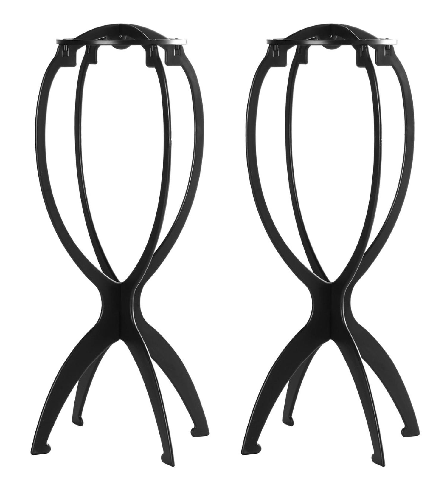 Dreamlover Wig Stand 2 Pack - Travel-Friendly 14.2 Inch Plastic Wig Head Stand (Black) - Buy Online on GoSupps.com
