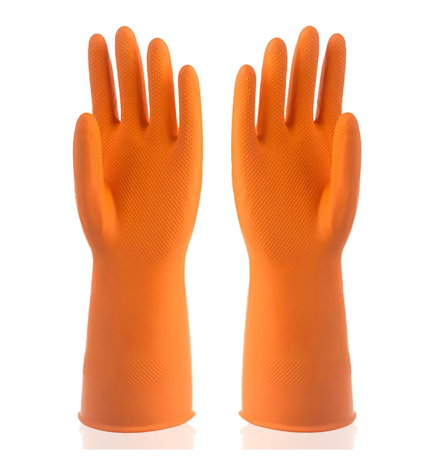 Wy Lighting Level Rubber Gloves - Reusable Household Cleaning Gloves for Dishes & Kitchen - 1 Pair - International Shipping Available - Buy Online on GoSupps.com