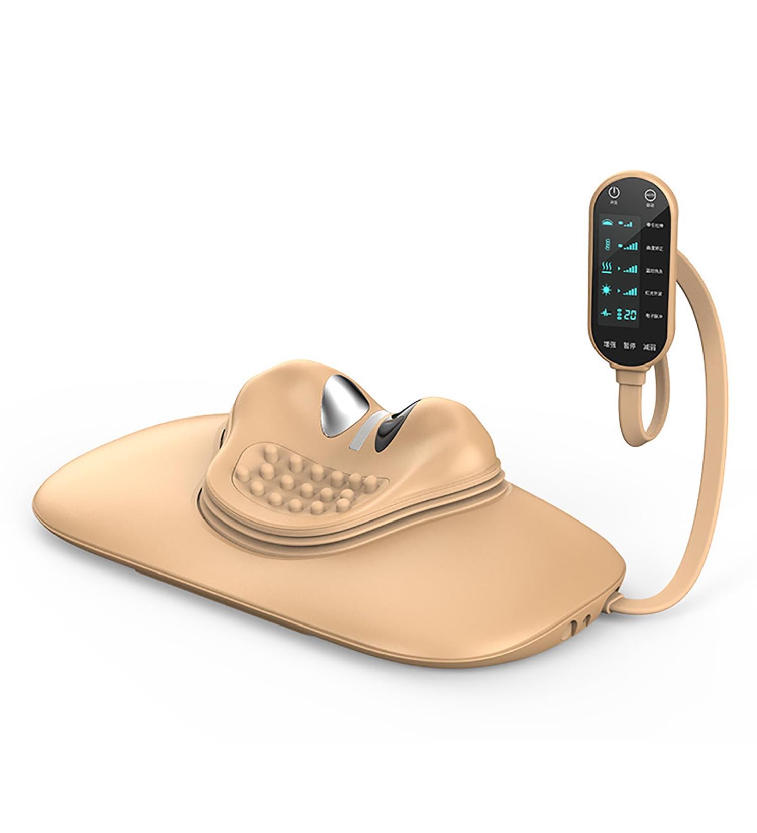 MObyat Cervical Traction Instrument | Neck Traction Heater with LCD Touch Screen | Dual Airbag 10-Minute Auto Shut-Off 15 Intensity Levels for Cervical Spine Relief - International Shipping Available - Buy Online on GoSupps.com