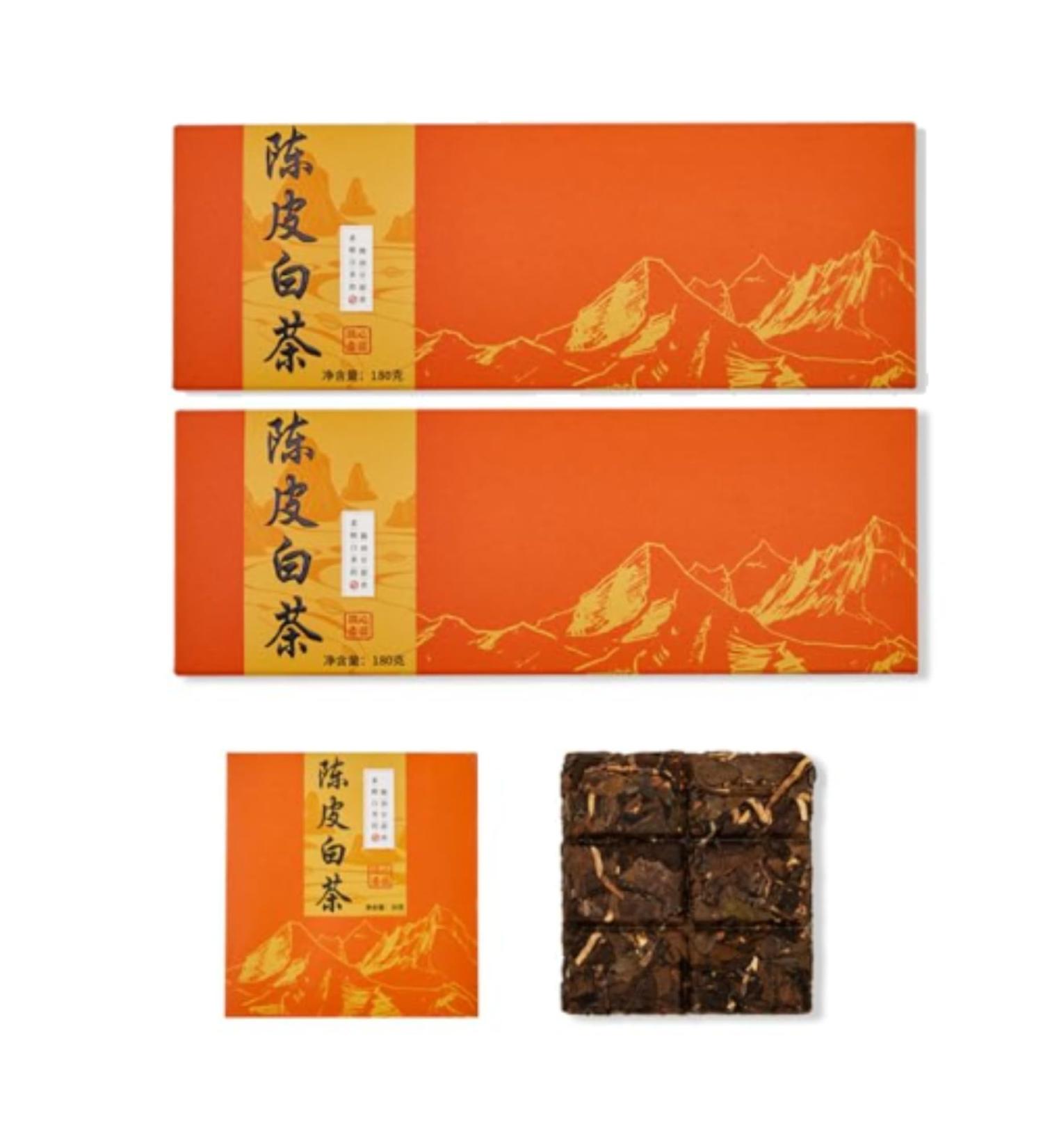 HQZM Premium Chinese Chenpi White Tea Shoumei Old White Tea 180g 30g X 6 Small Boxes * 2 Soft And Sweet Flavor - Buy Online on GoSupps.com