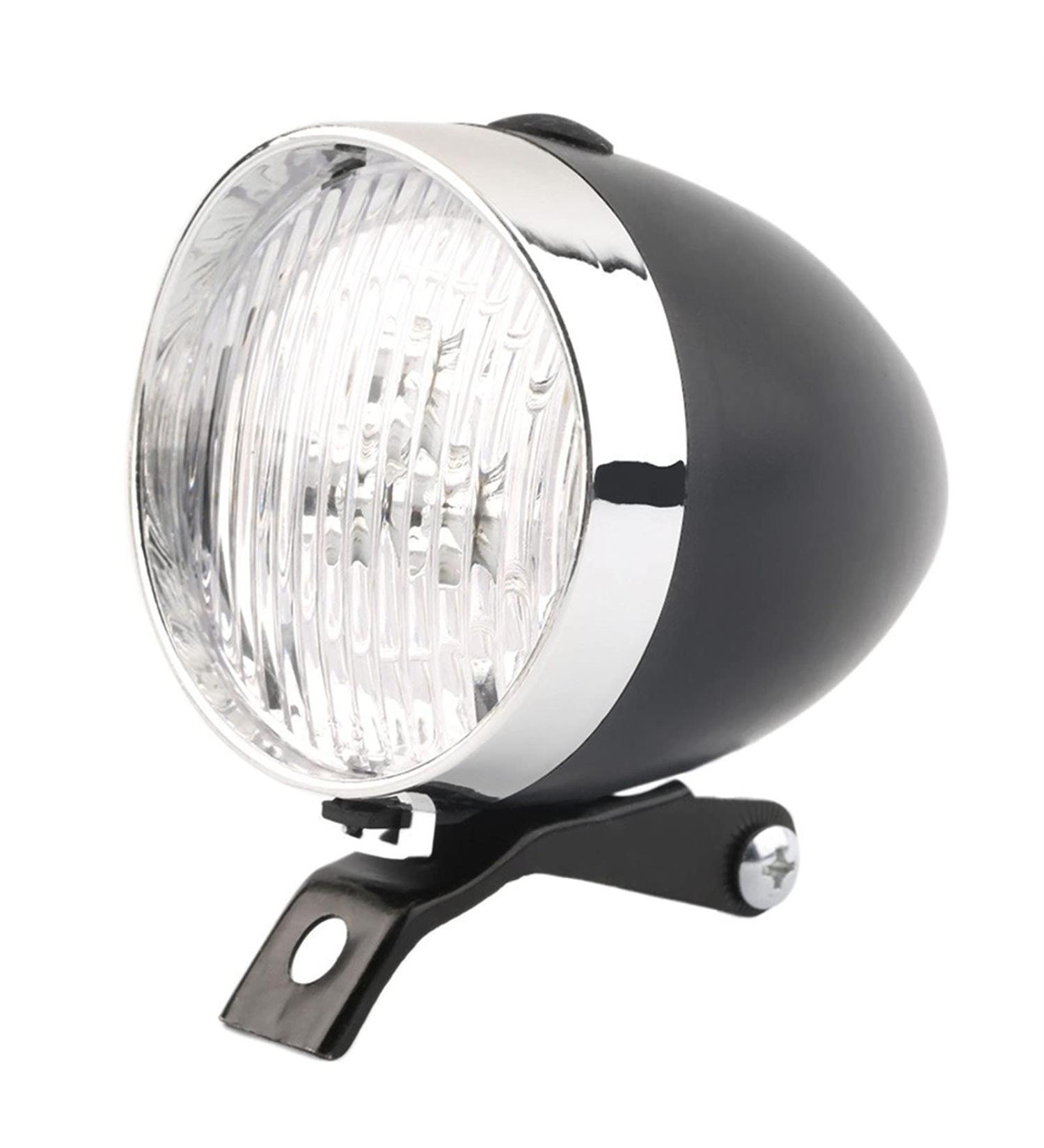 KANG Retro Bike Headlight - Vintage Front and Rear Lights for Night Riding | Lowrider Bicycle Parts LED Headlamp Flashlight - Women's Beach Cruiser Accessories (Black) - Buy Online on GoSupps.com