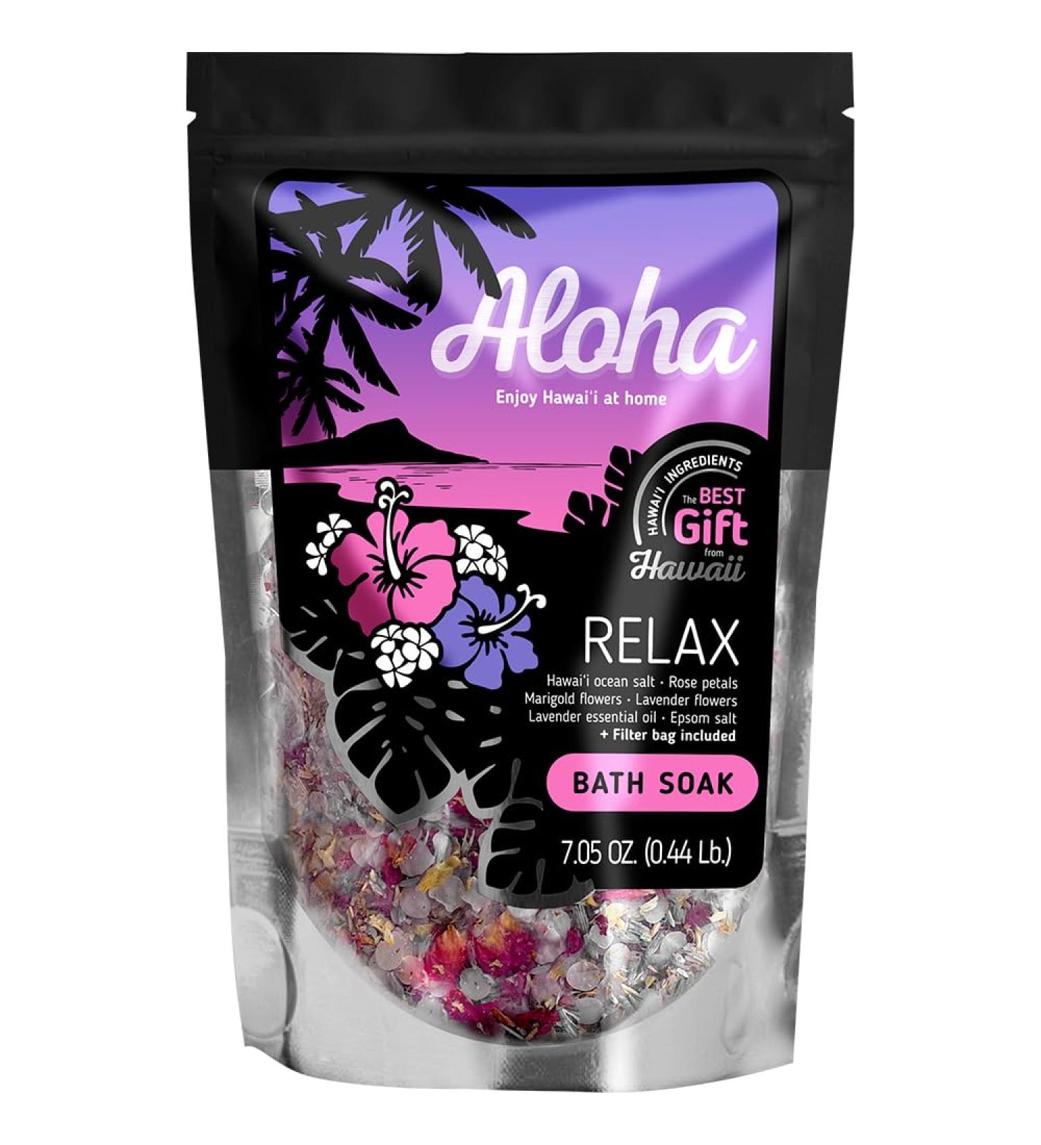 Aloha Bath Soak Relax | Experience Hawai i at Home | Relaxing Blend of Authentic Hawaiian Ingredients - Buy Online on GoSupps.com