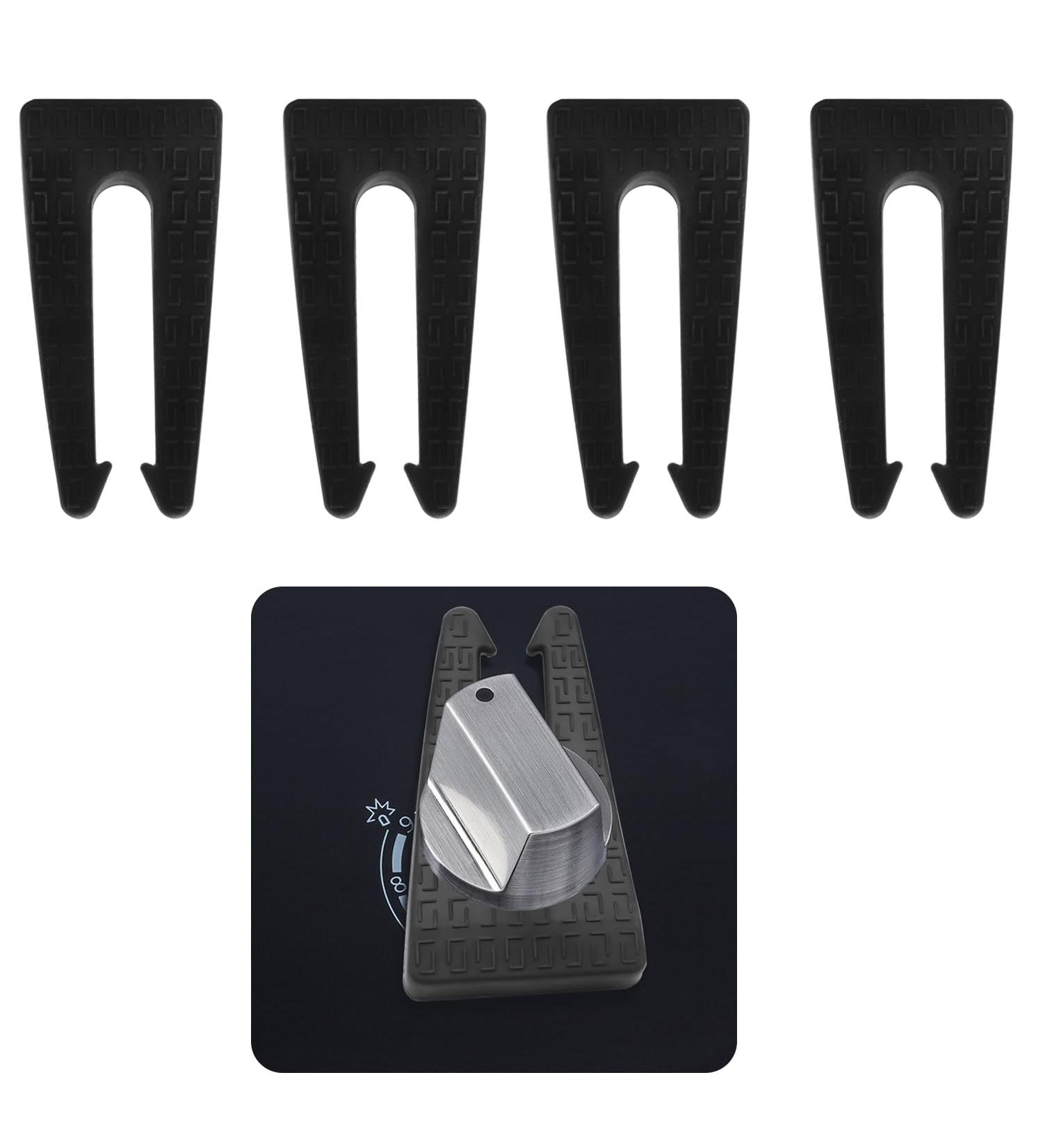 Tenmetre 4-Piece Stove Protection Grille Set - Childproof Stove Button Locks & Rotary Knob Covers - Safe for Babies - Black - Buy Online on GoSupps.com