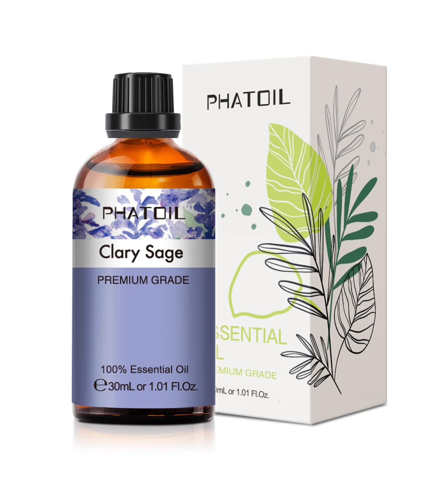 PHATOIL Clary Sage Essential Oil 30ML - Premium Grade for Diffusers, Aromatherapy, and Candle Making - Buy Online on GoSupps.com