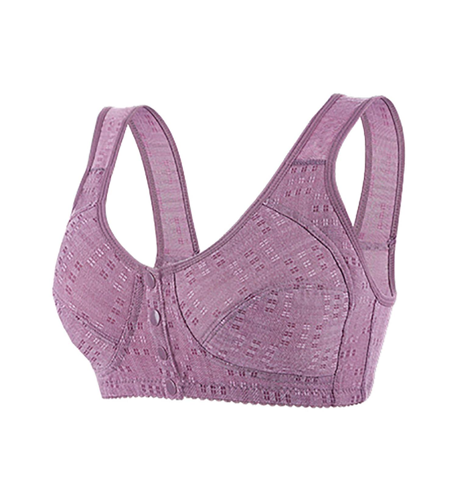 Shop Sexy Lace Bustier for Women - Adjustable Large Size 4XL Iron-Bra Seamless Bandeau in Purple - Buy Online on GoSupps.com