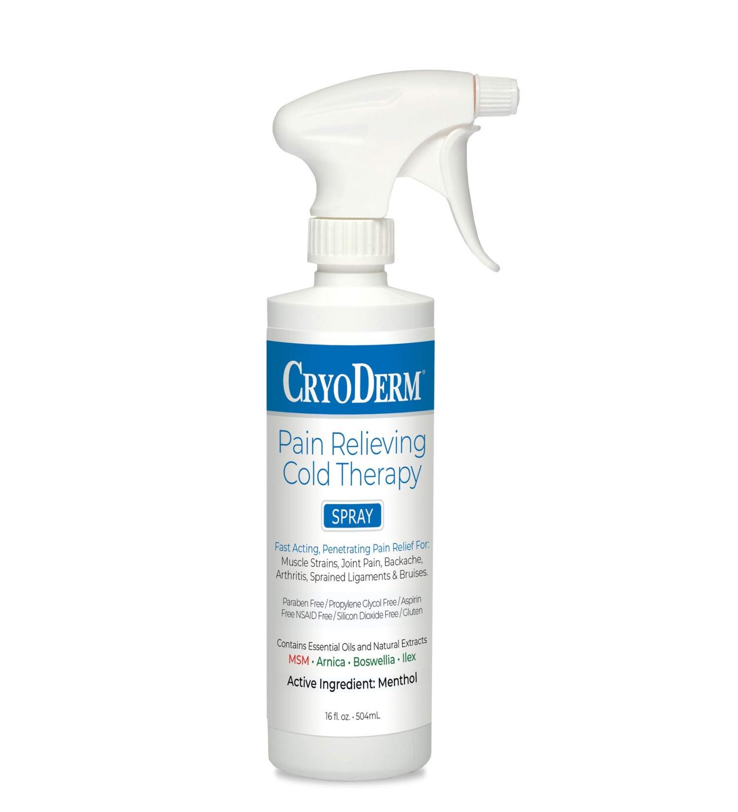 Cryoderm Cold Spray 16oz | Fast-Acting Pain Relief for Muscles and Joints - Buy Online on GoSupps.com