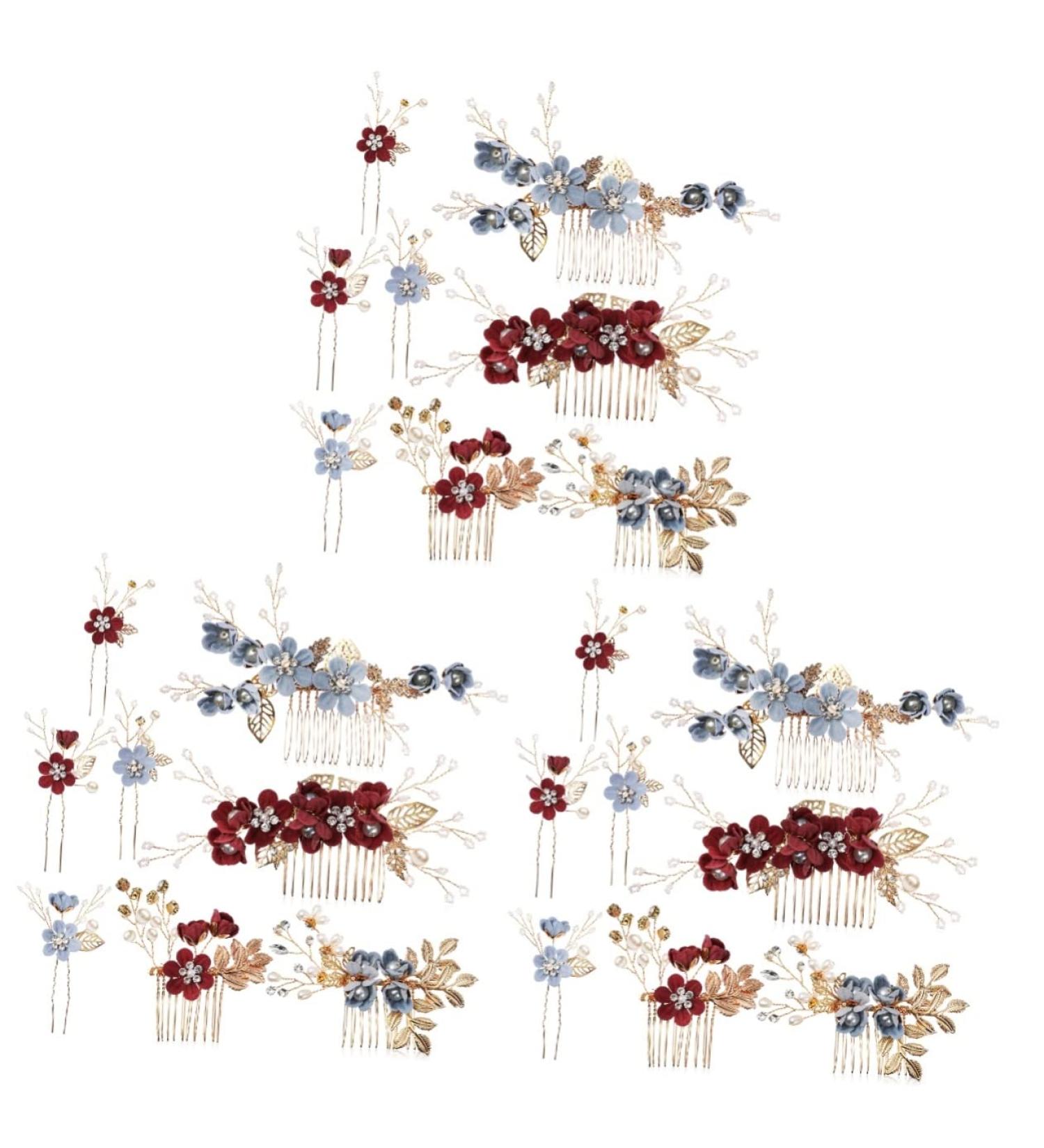 minkissy 6 Sets Bridal Headwear Rhinestones Hair Combs Hair Accessories for Women Wedding Bridal Hair Clips Bridal Tiaras Pearl Hair Pin Rhinestones Hair Clips The Flowers Bride Hairpin - Buy Online on GoSupps.com