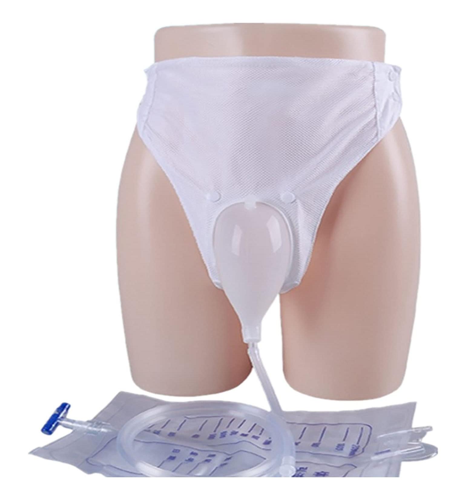 Man Women Old Man Urine Collector Hypo-allergenic Silicone Adult Urinal with Catheter Bags 1000ml 2000ml Clinic Drainage Bag.