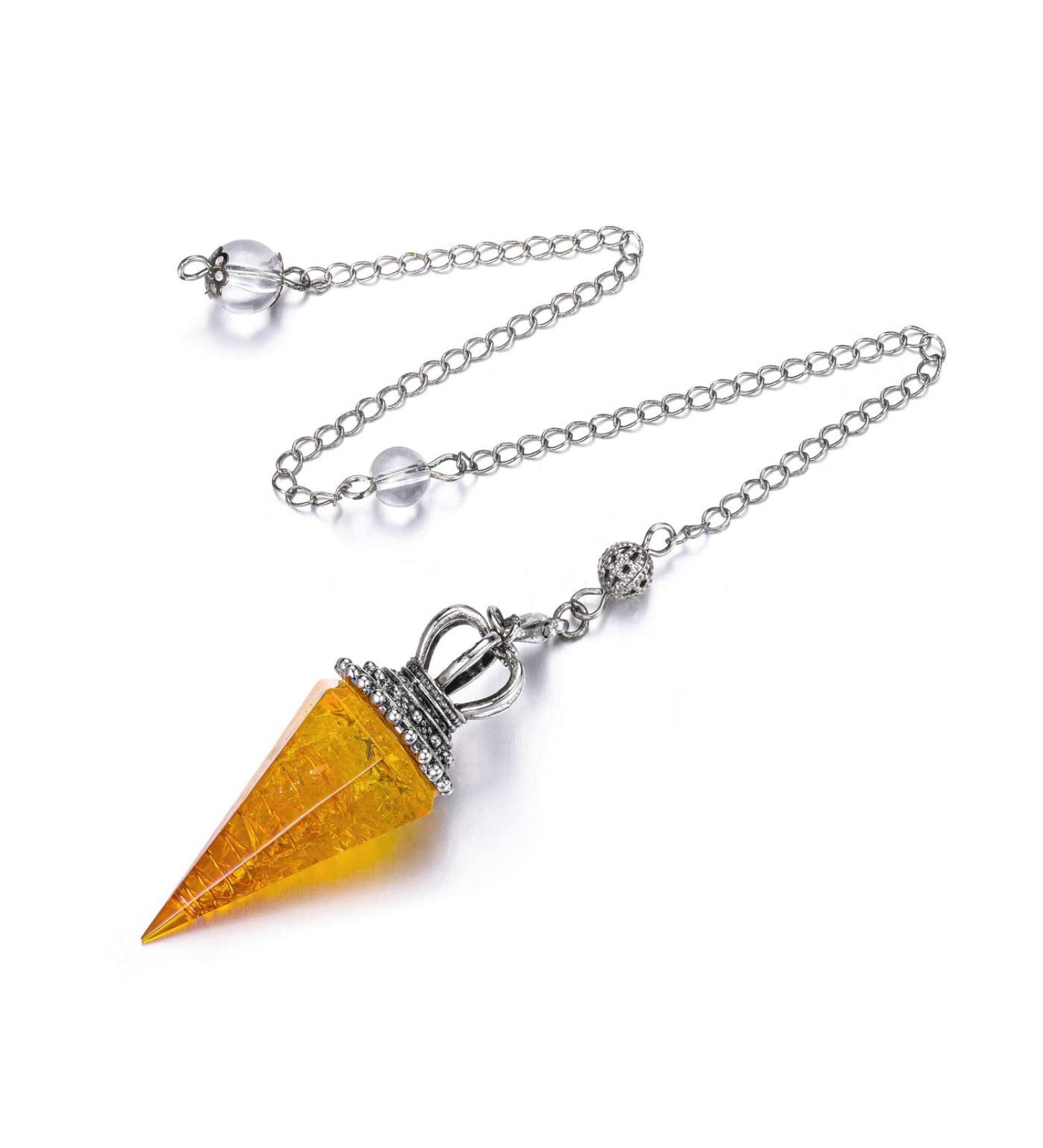 JOVIVI Citrine Crystal Pendulum for Divination and Healing - Quartz Stone Pendant for Reiki, Meditation and Witchcraft - Buy Online on GoSupps.com