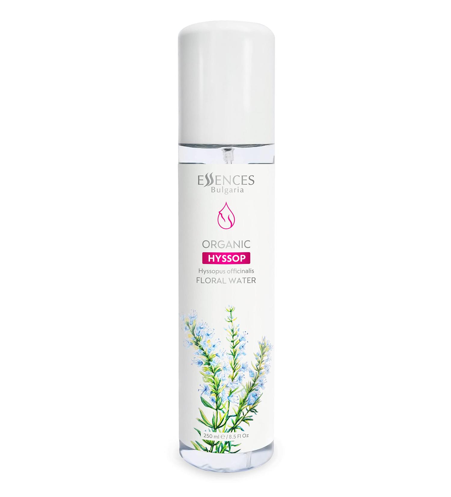 Essences Bulgaria Bio Ysop Flower Water 250ml | 100% Pure & Natural | Alcohol-Free Anti-Aging Beauty Spray Make-Up Remover & Aftershave | Vegan Care - Buy Online on GoSupps.com