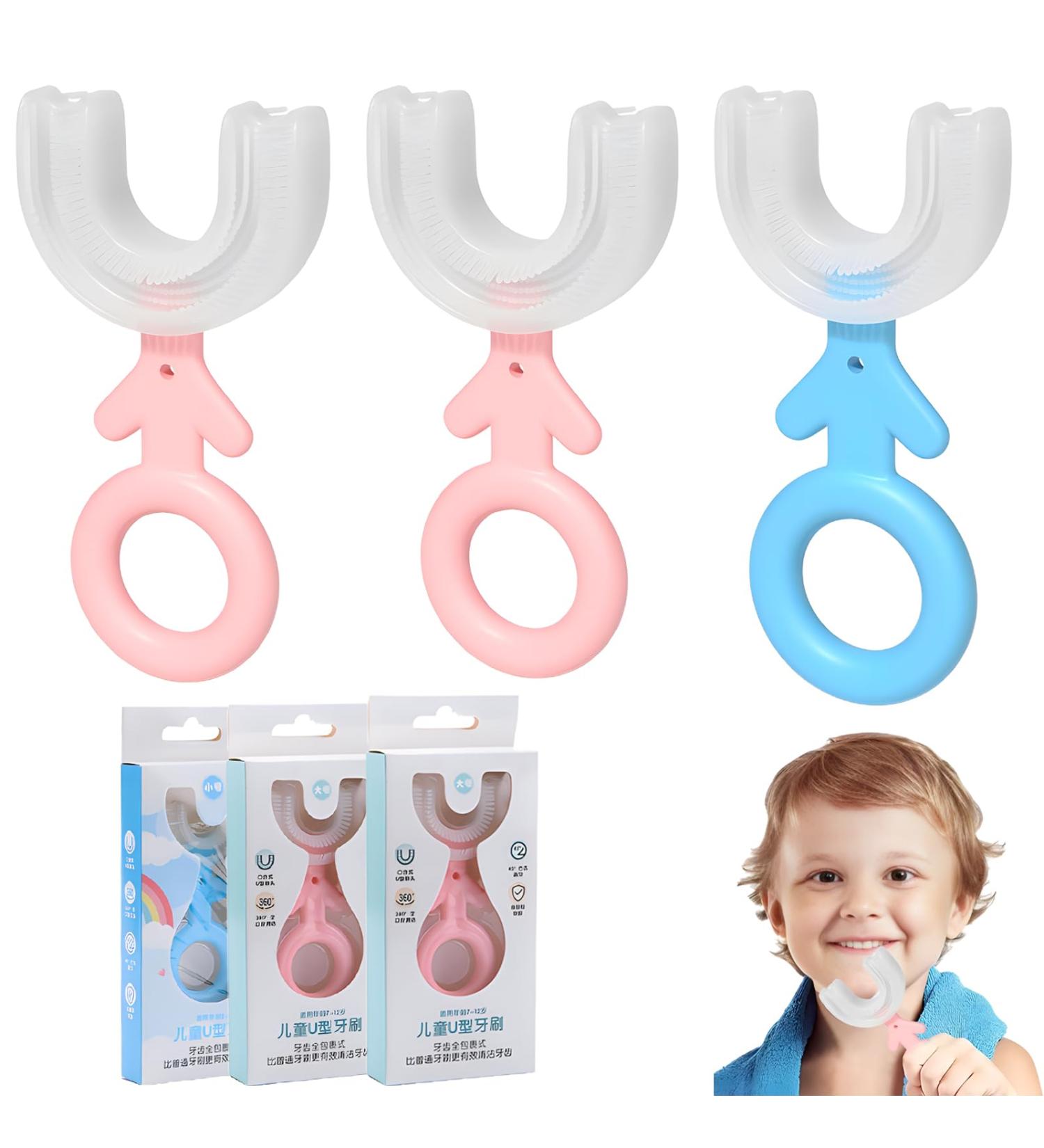 JYJLLM 3 Pieces u Shaped Toothbrush Kids toothbrushes Toddler Toothbrush Autism Toothbrush Toothbrush Kids 6-12 Tooth Brush 360 Oral Teeth Care Kids Toothbrushes - Buy Online on GoSupps.com