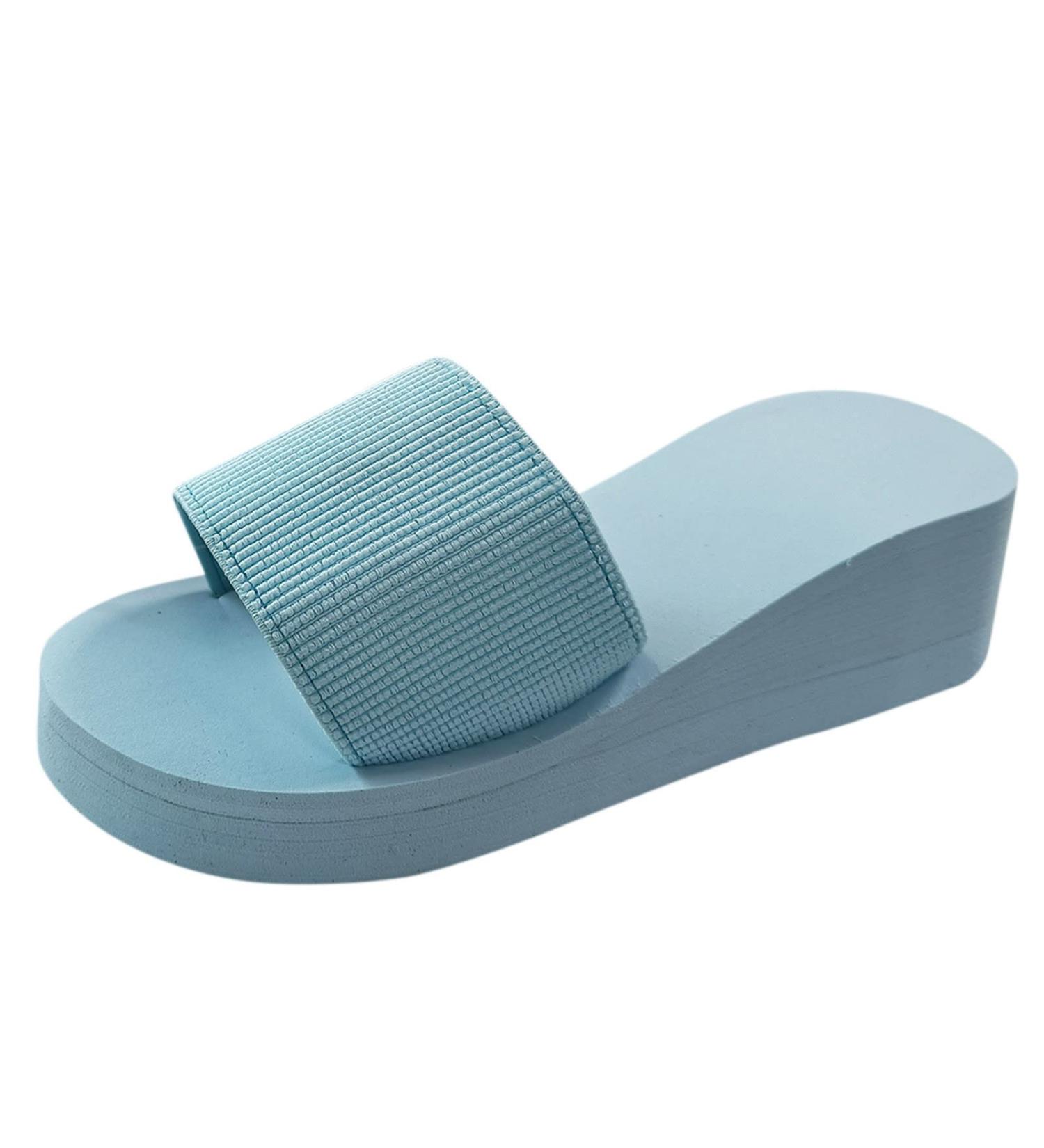 Buy XTZYGLFD Summer Sandals & Women Slippers - Casual Bohemian Beach Wedges & Stiletto Sandals in Light Blue (5 UK) - International Shipping Available - Buy Online on GoSupps.com