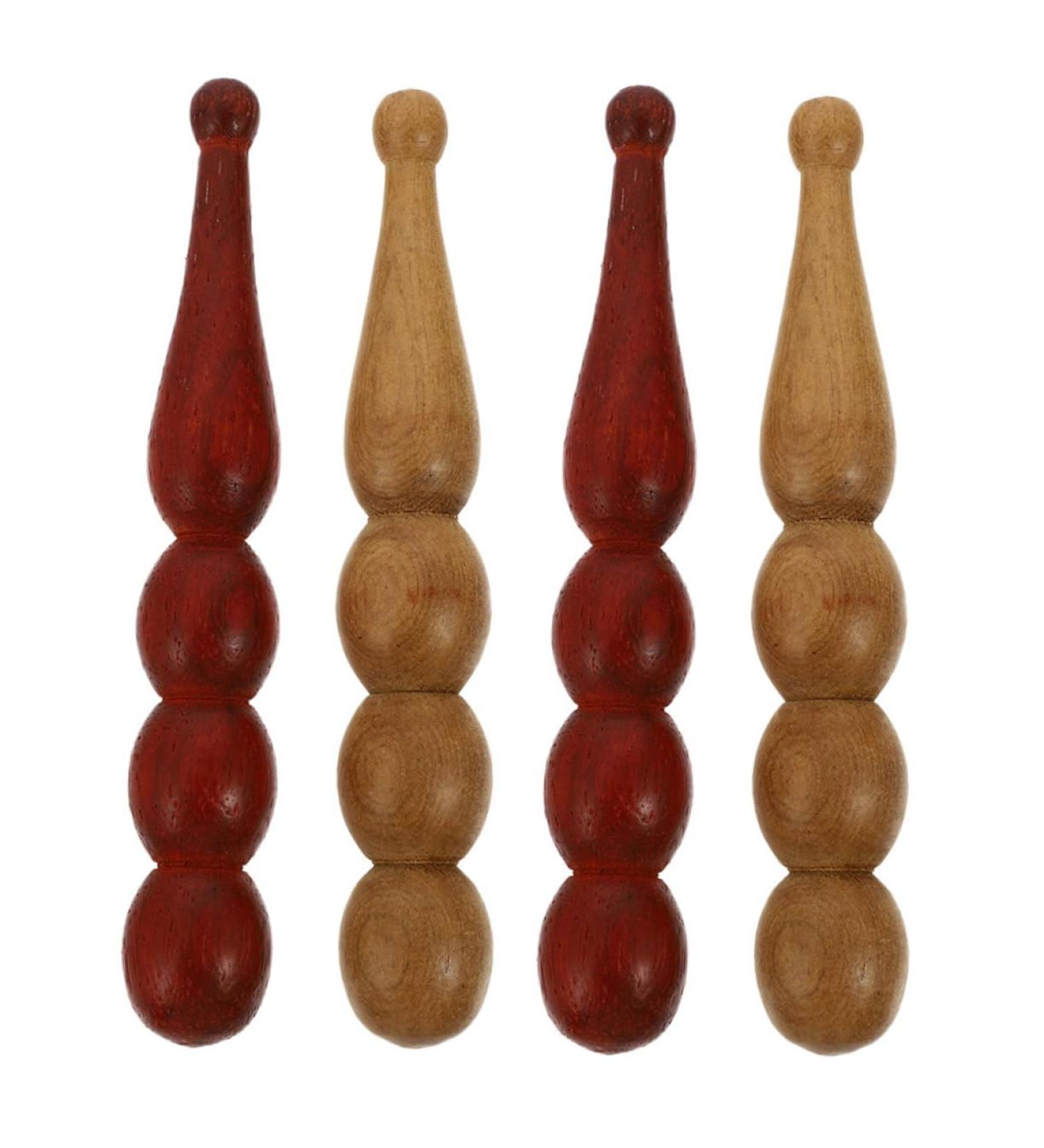 Healeved 4-Piece Pearl Massage Tool Set | Gua Sha Hand & Body Massage Devices | Manual Pen & Foot Roller for Neck Pain Relief - Buy Online on GoSupps.com