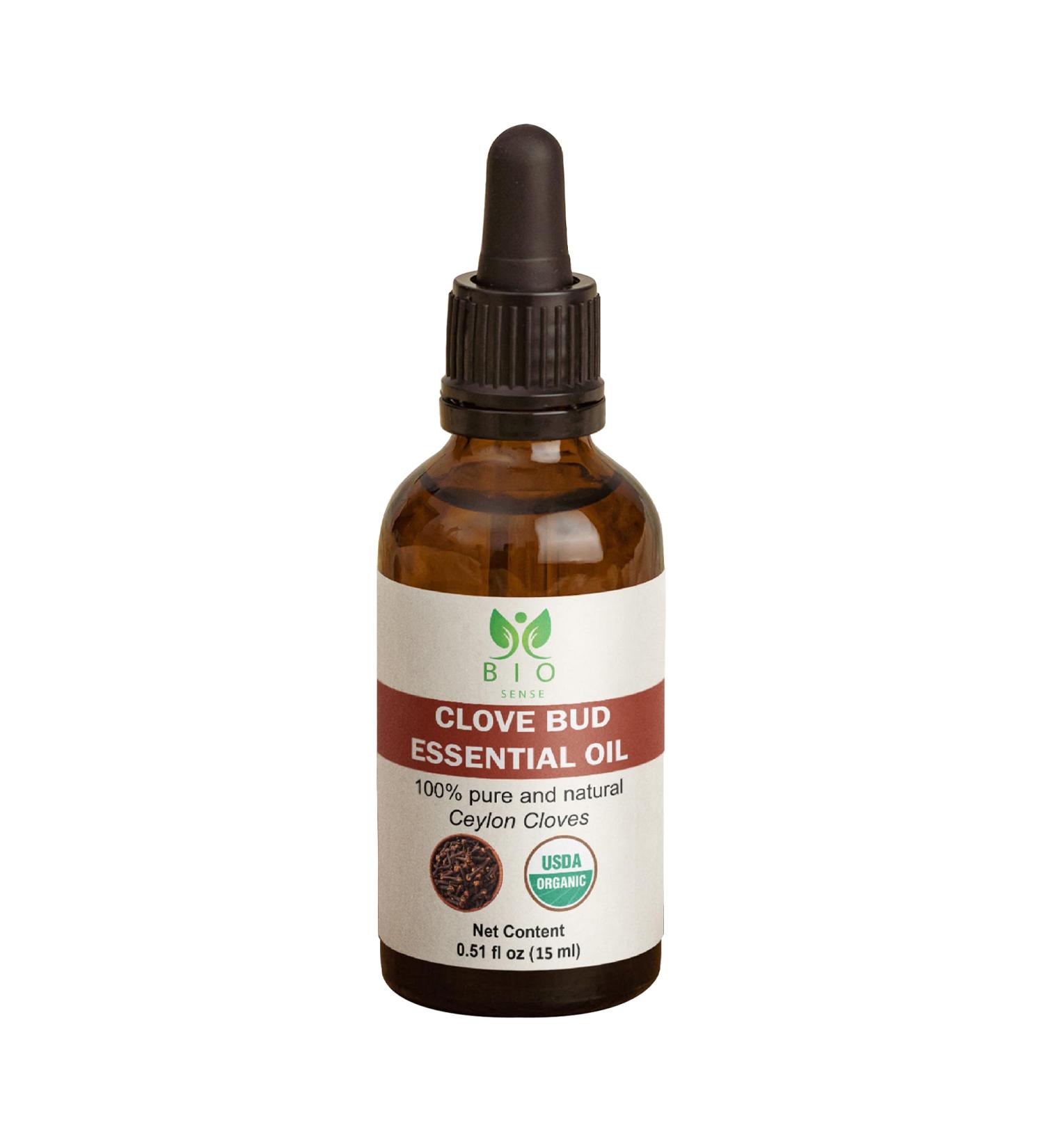 Bio sense 100% Pure Ceylon Organic Clove Bud Essential Oil USDA Certified | 15ml (0.5 Fl Oz) | 100% Pure & Organic Clove Bud Essential Oil | Use for Diffuser and Candle Making. - Buy Online on GoSupps.com