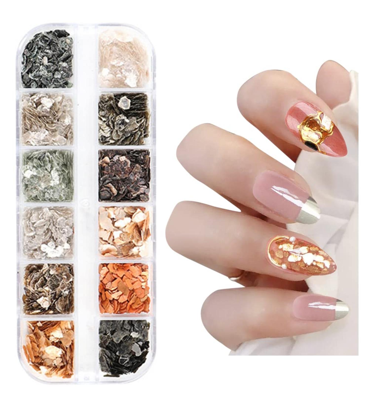 URFEDA Nail Sequins Colourful Flakes Irregular Nail Decoration 3D Glitter Sequins Nail Decals Art DIY Nail Art Decoration Sticker for Nails Nail Art Sequins Rhinestone Nail Art Manicure - Buy Online on GoSupps.com