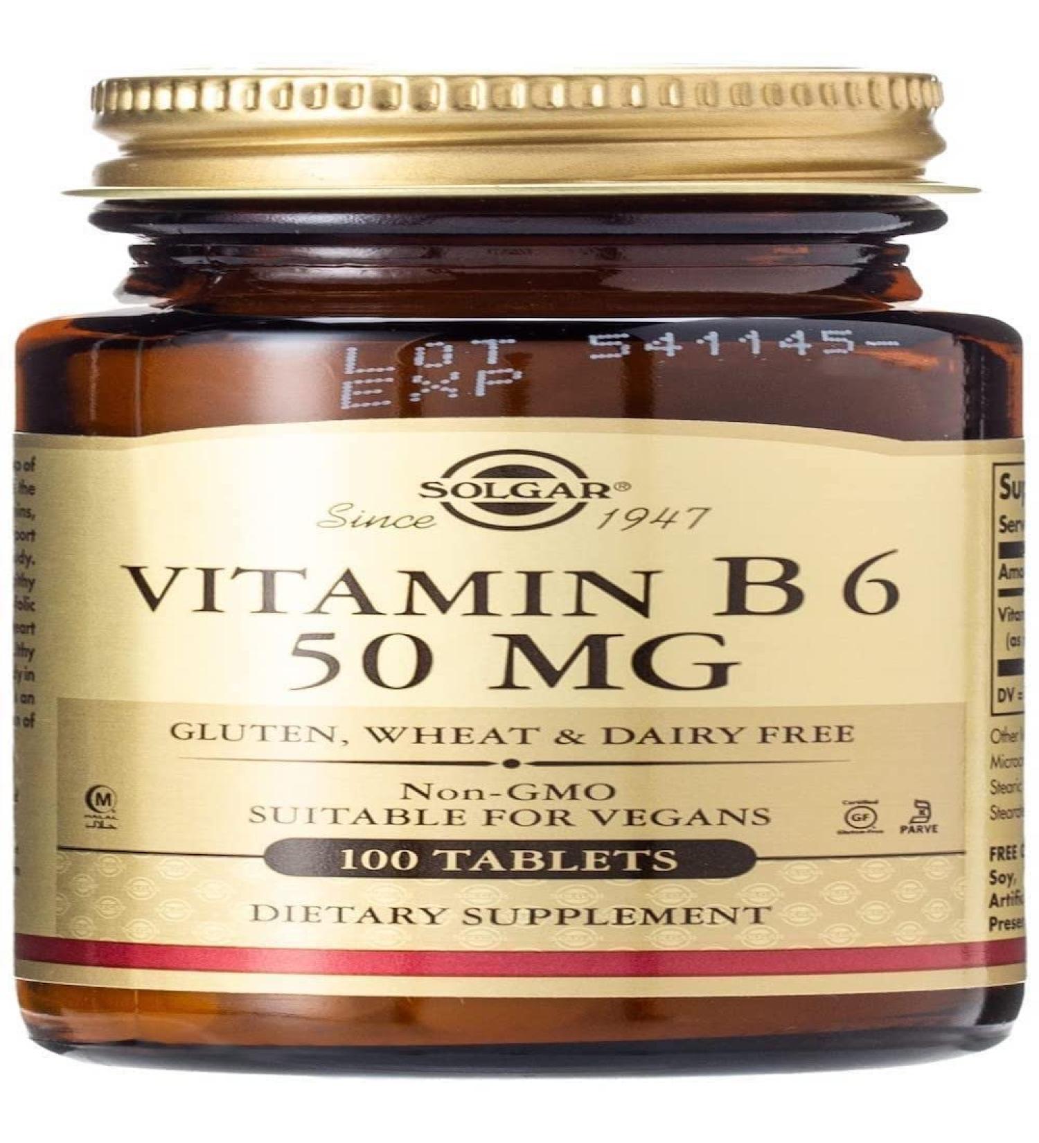 Solgar Vitamin B6 50 mg 100 Tablets
