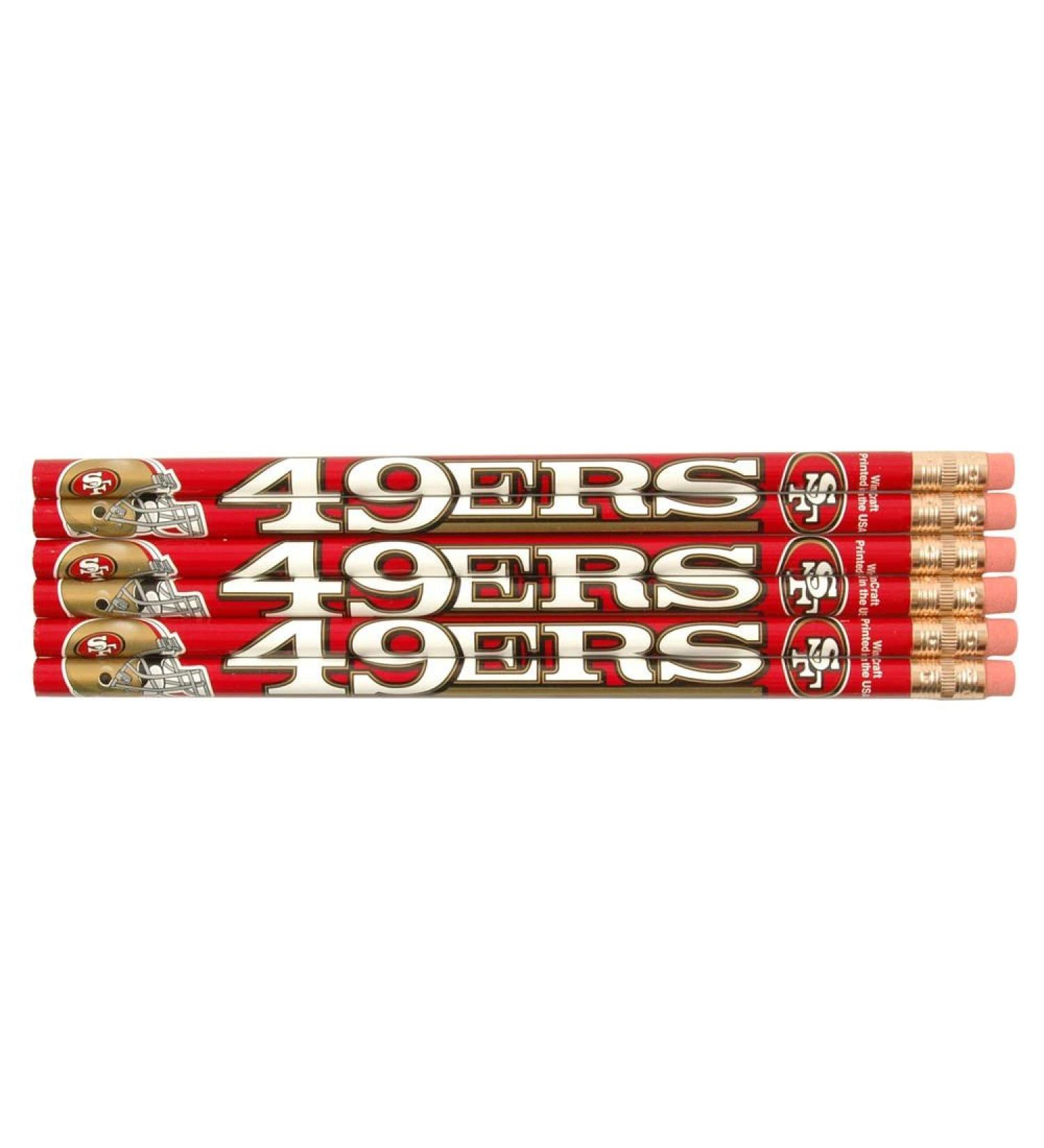 WinCraft NFL San Francisco 49ers 15576091 Pencil (6 Pack)