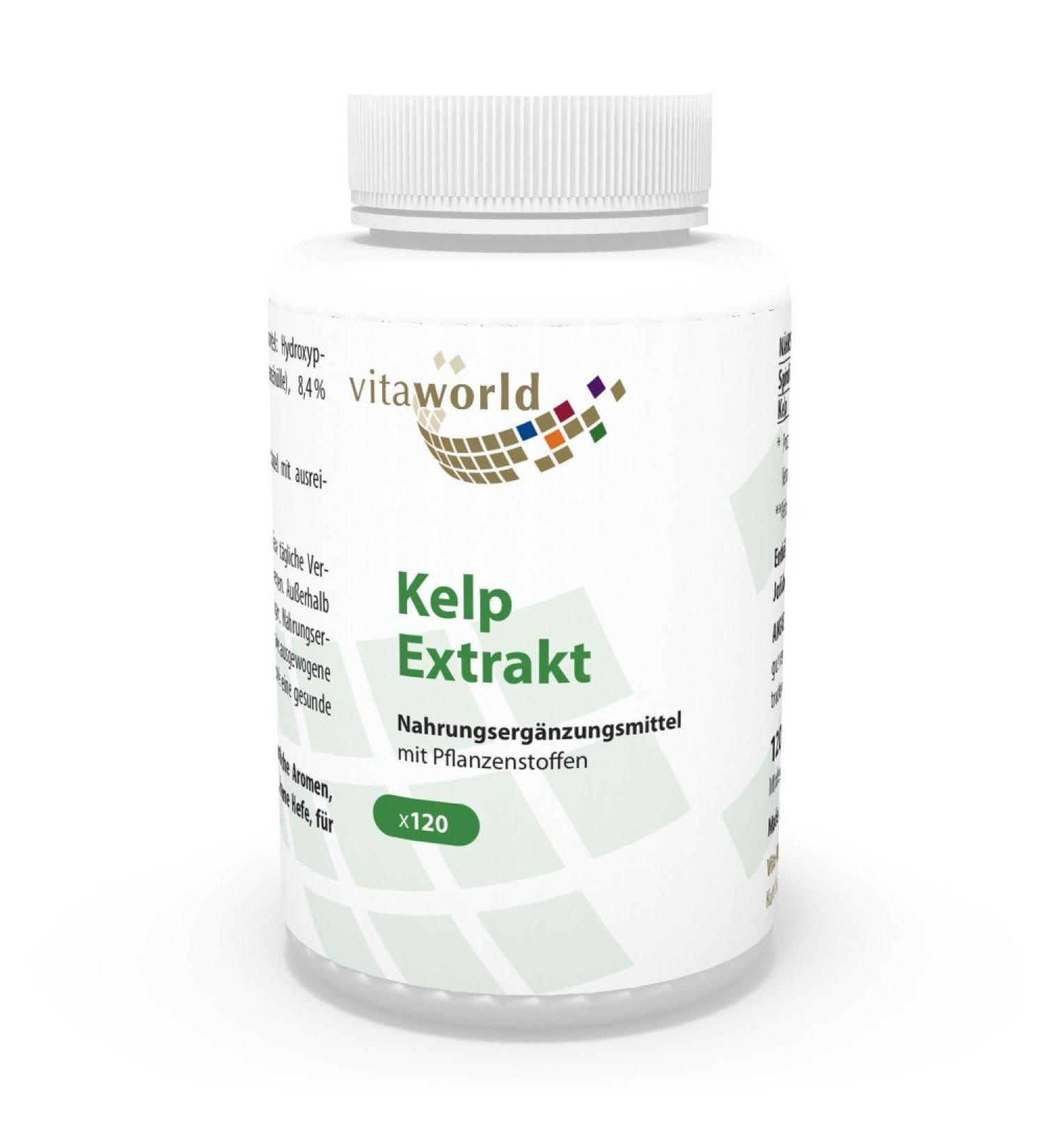 Vita World Kelp Extract 500mg 120 Capsules Made in Germany