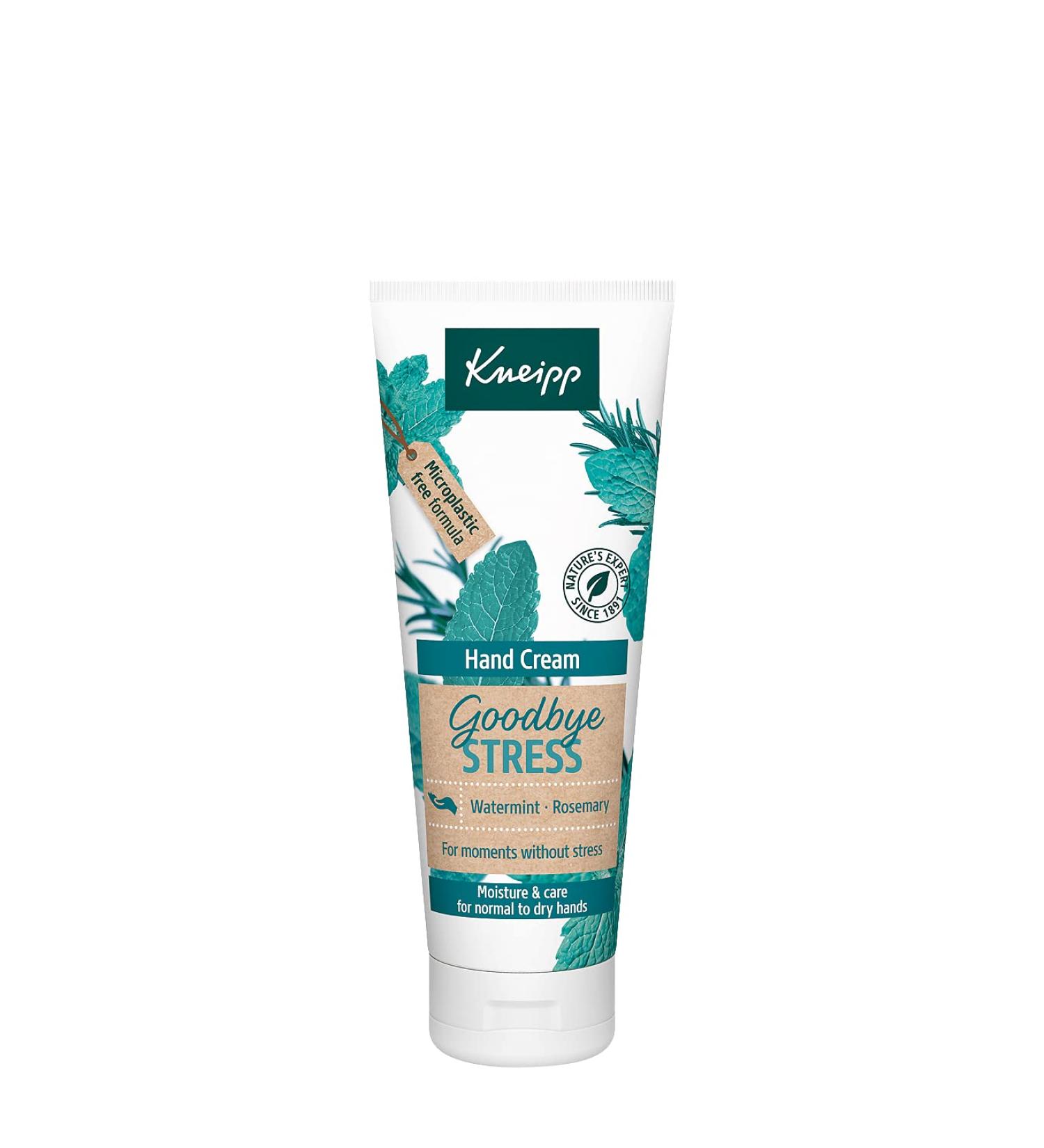 Kneipp Goodbye Stress Hand Cream - Moisturizing with Water Mint & Rosemary | Relaxation & Well-being | 75ml - Buy Online on GoSupps.com