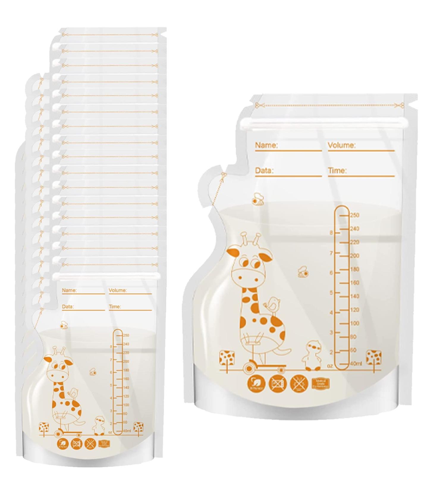 40 Sterile Milk Storage Bags - BPA-Free 250ml Breast Milk Bags Space-Saving & Dust-Free | Perfect for Moms - Buy Online on GoSupps.com