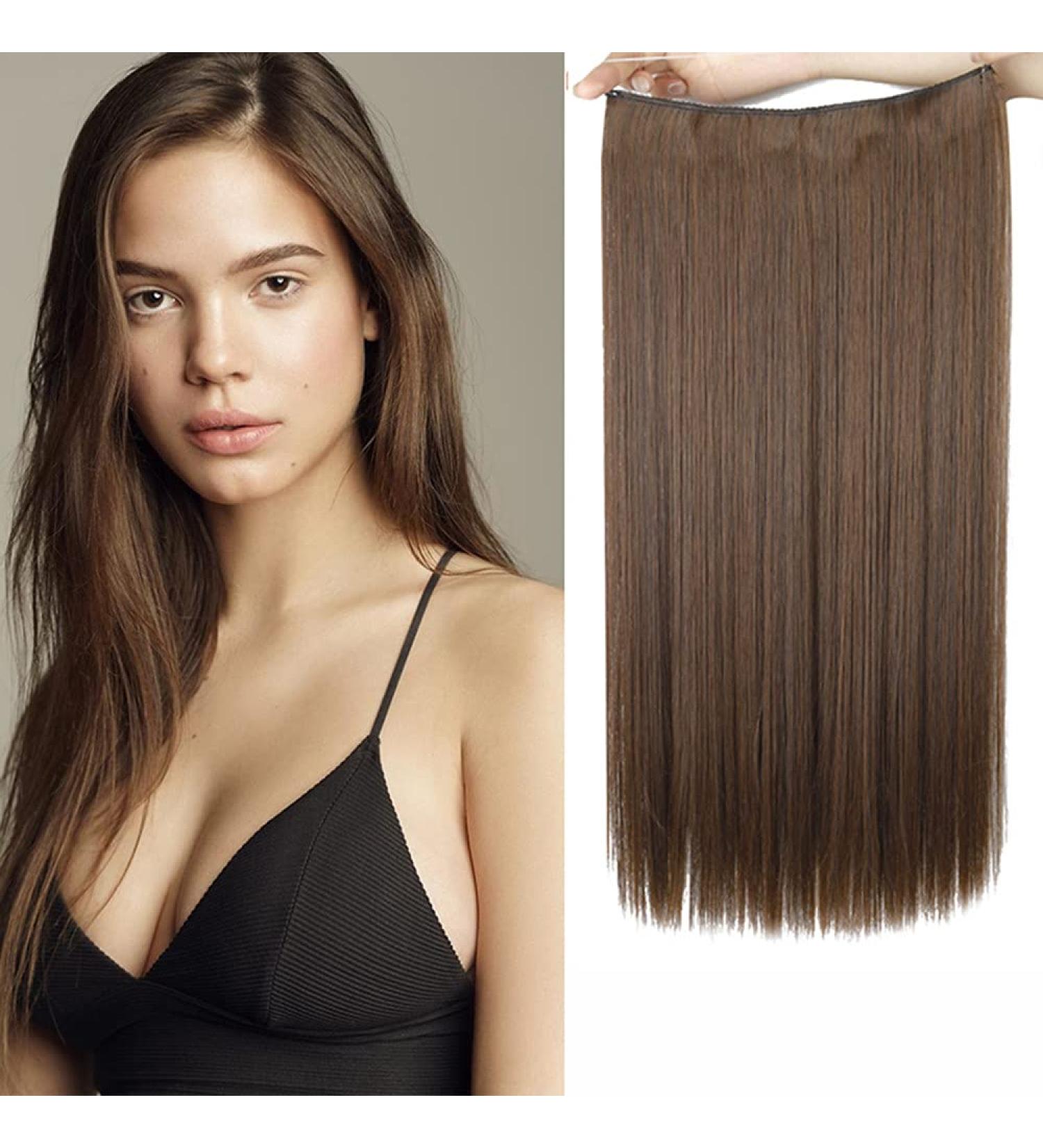 Buy 61 cm Smooth One Piece Human Hair Headband Extensions - 100g Remy Invisible Wire Dark Golden Blonde - Top Quality Hair Extensions for Women - Buy Online on GoSupps.com