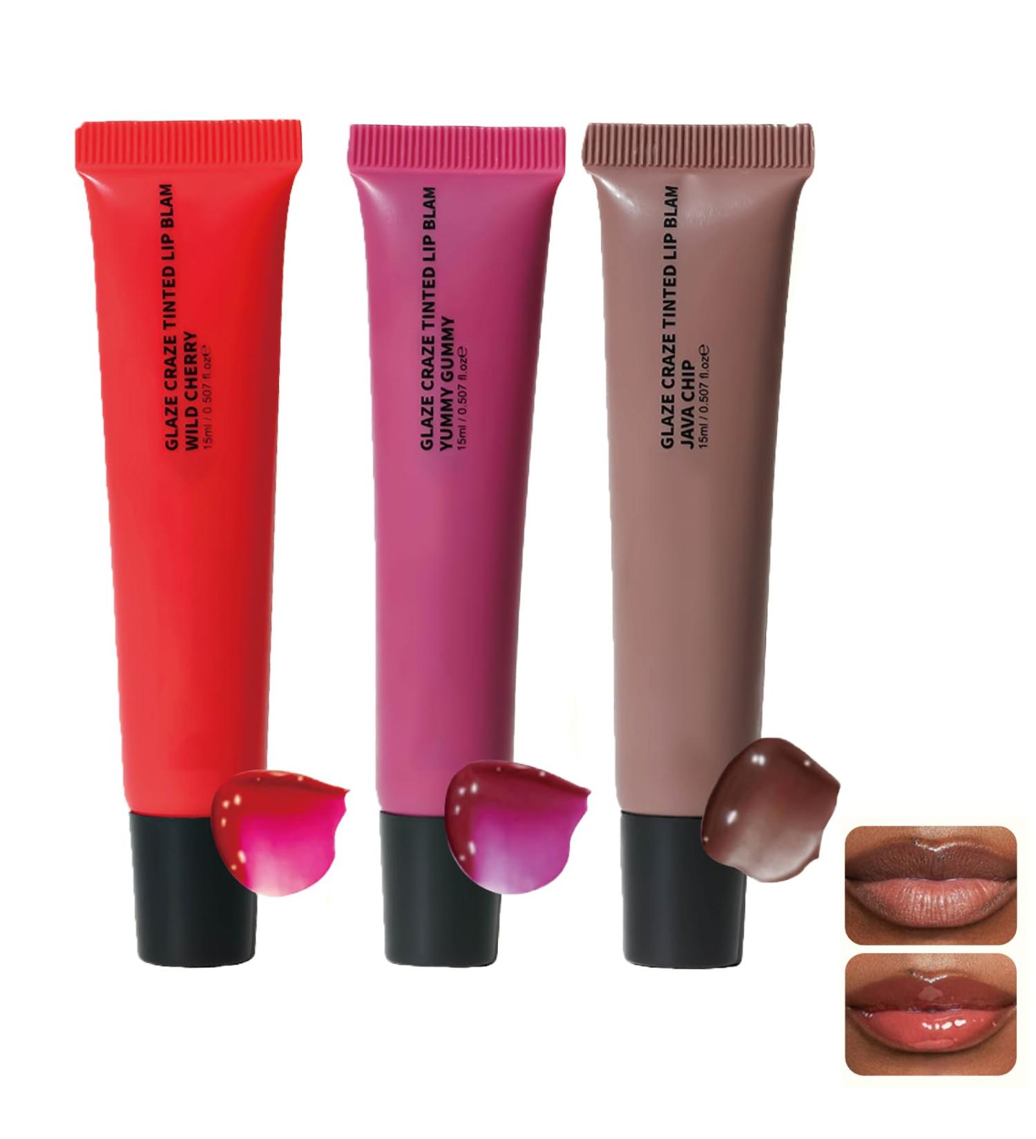 Hydrating tinted lip balm Quick Full Lip Color Glow reviver melting lipgloss soft supple lips mask (3PCS-B) - Buy Online on GoSupps.com