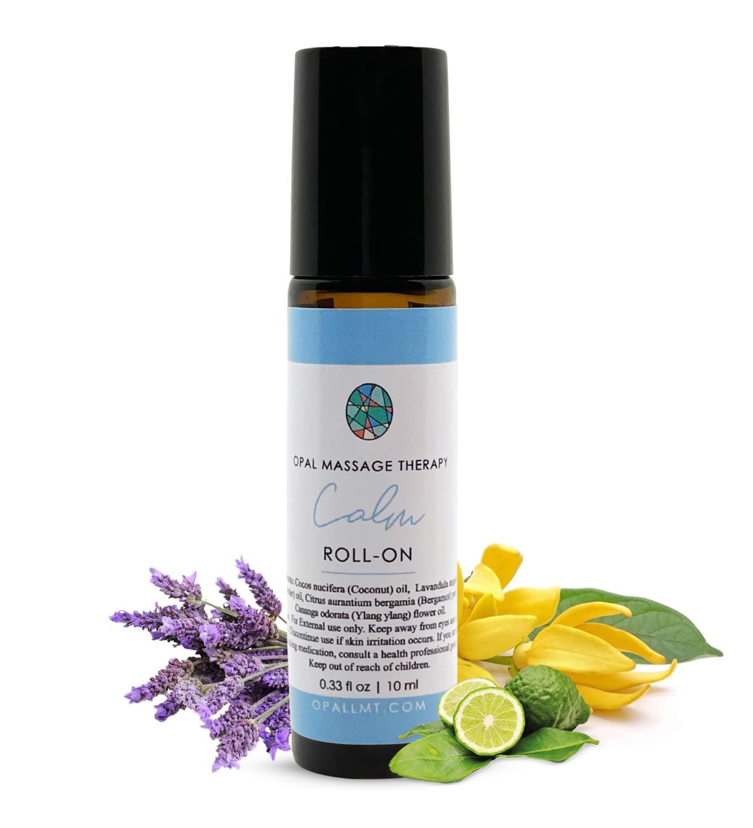 Premium Calm Essential Oil Roll On Opal Massage Therapy
