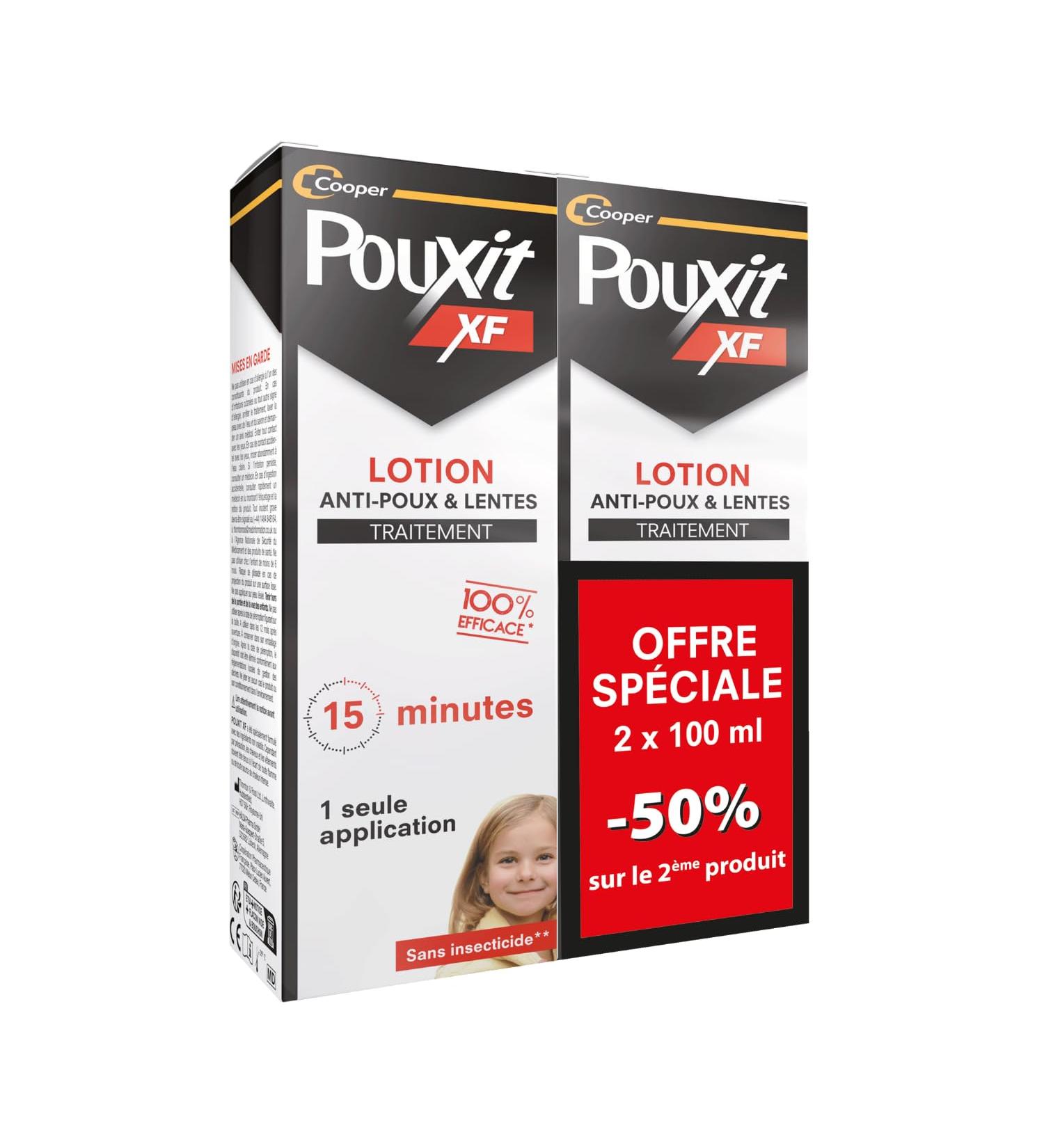Pouxit - Extra Fort - Lotion Anti-Poux - Lot de 2 - Flacon de 2x100 ml - Buy Online on GoSupps.com