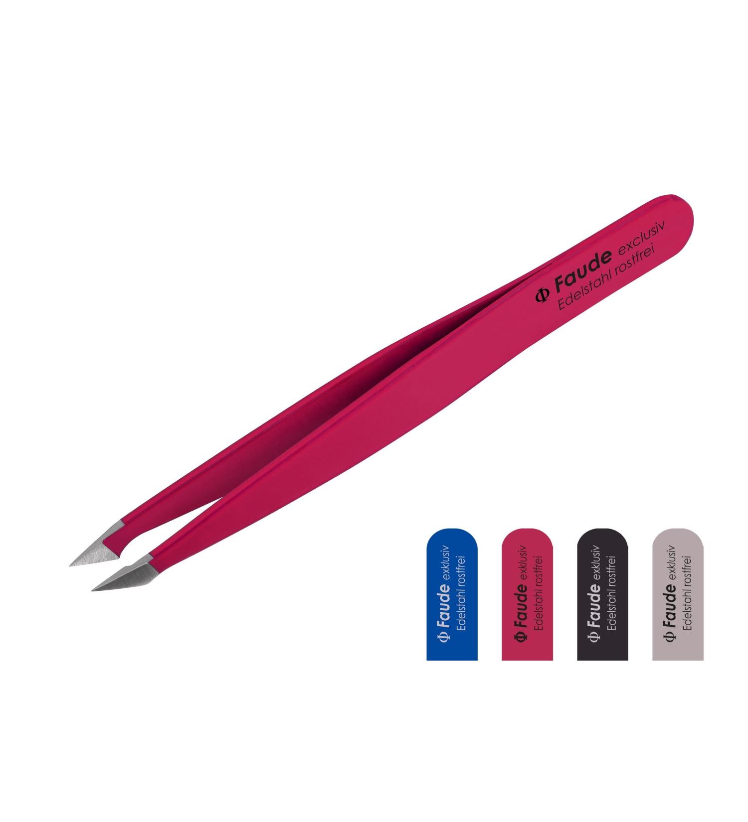 Faude Combination Tweezers - Pointed & Eyebrow Tweezers for Splinters Ingrown Hairs & Fine Hairs (Fuxia) - Perfect for Precision Grooming - Buy Online on GoSupps.com