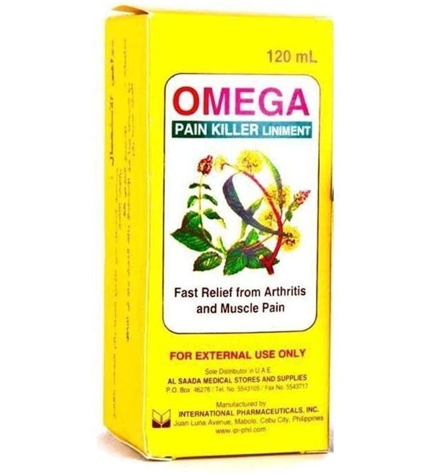 Omega Pain Killer Liniment 120 ml Bottle