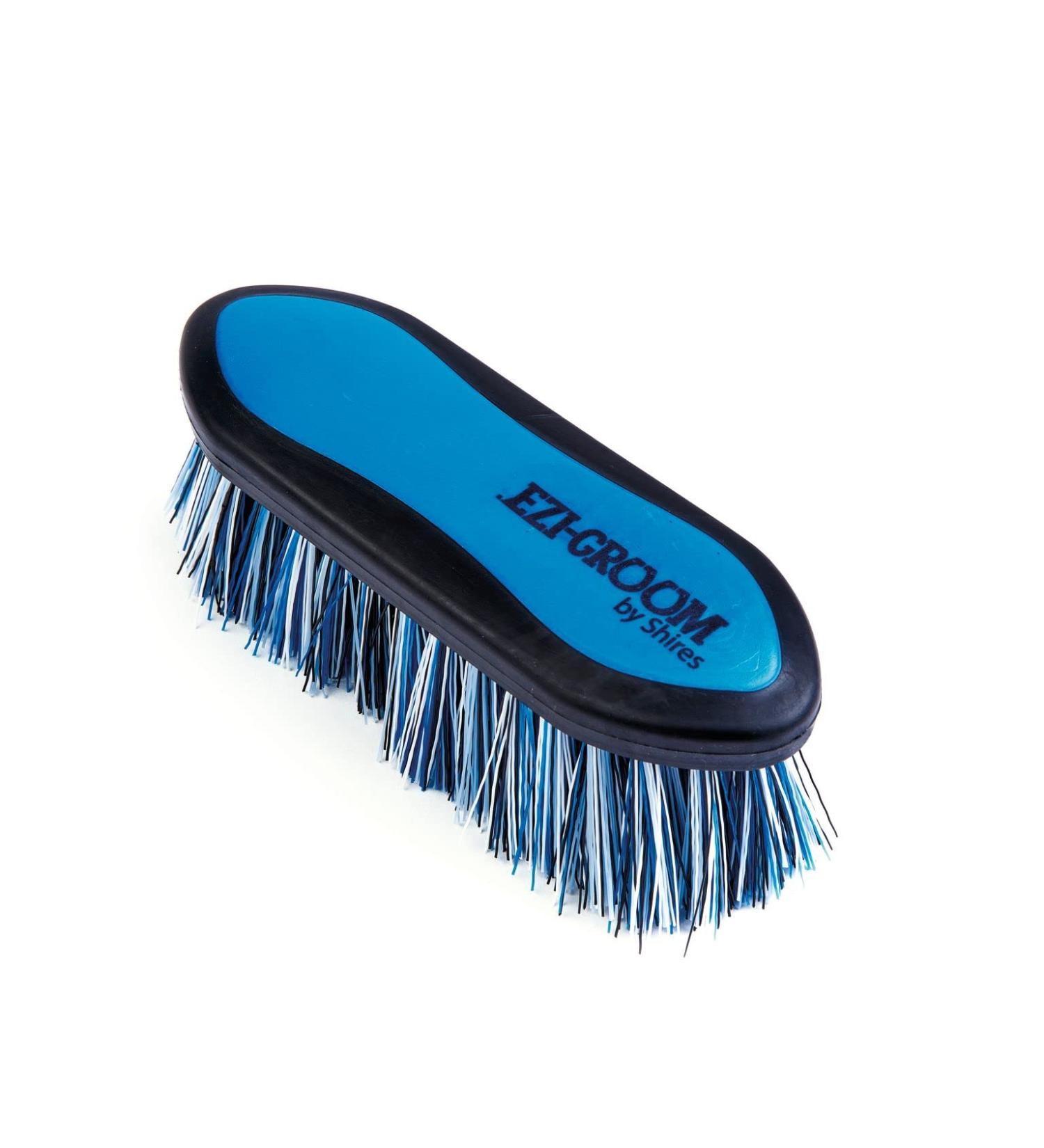 Shires 1484 Ezi-Groom Small Grip Dandy Brush Bright Blue